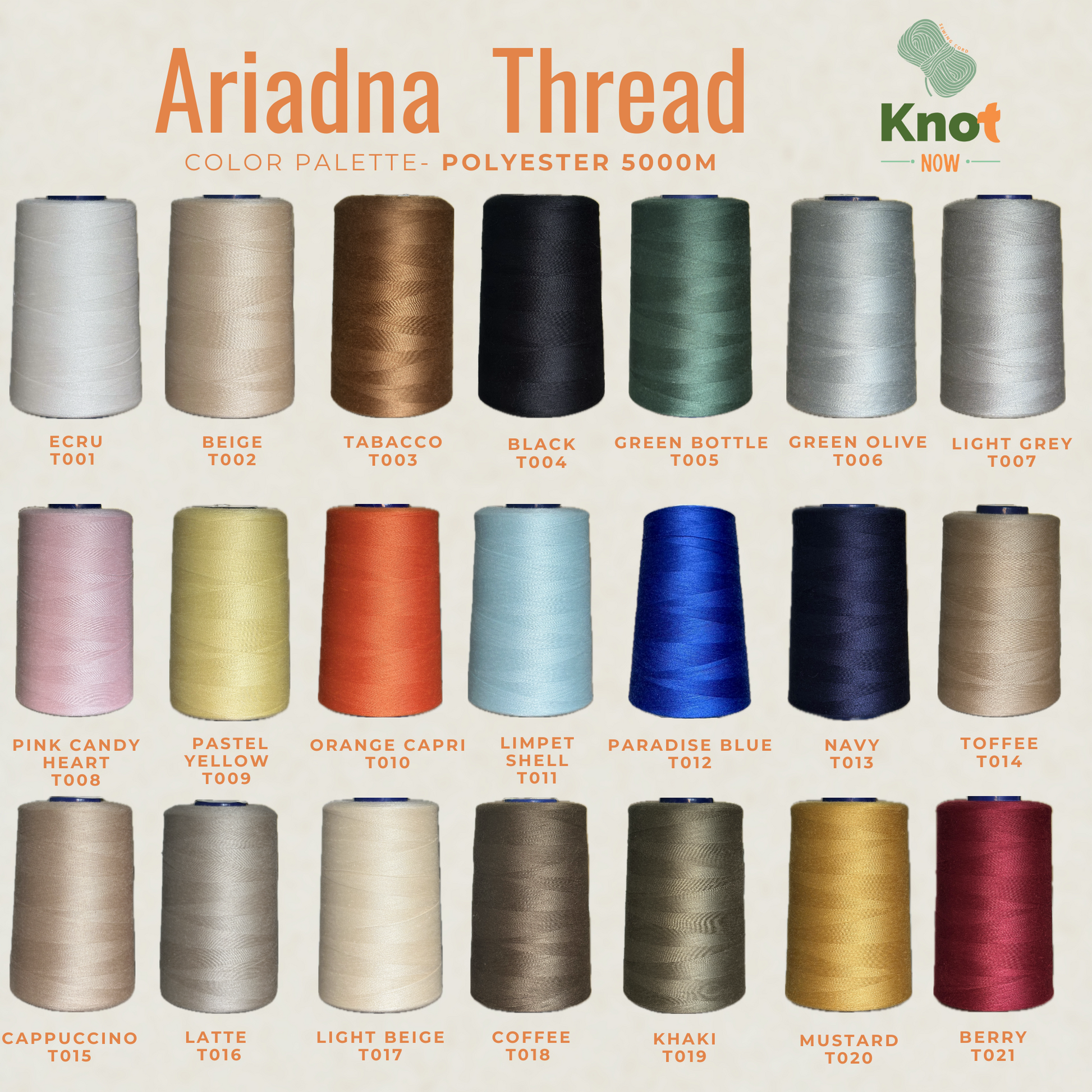 5mm Khaki Cotton Sewing Cord