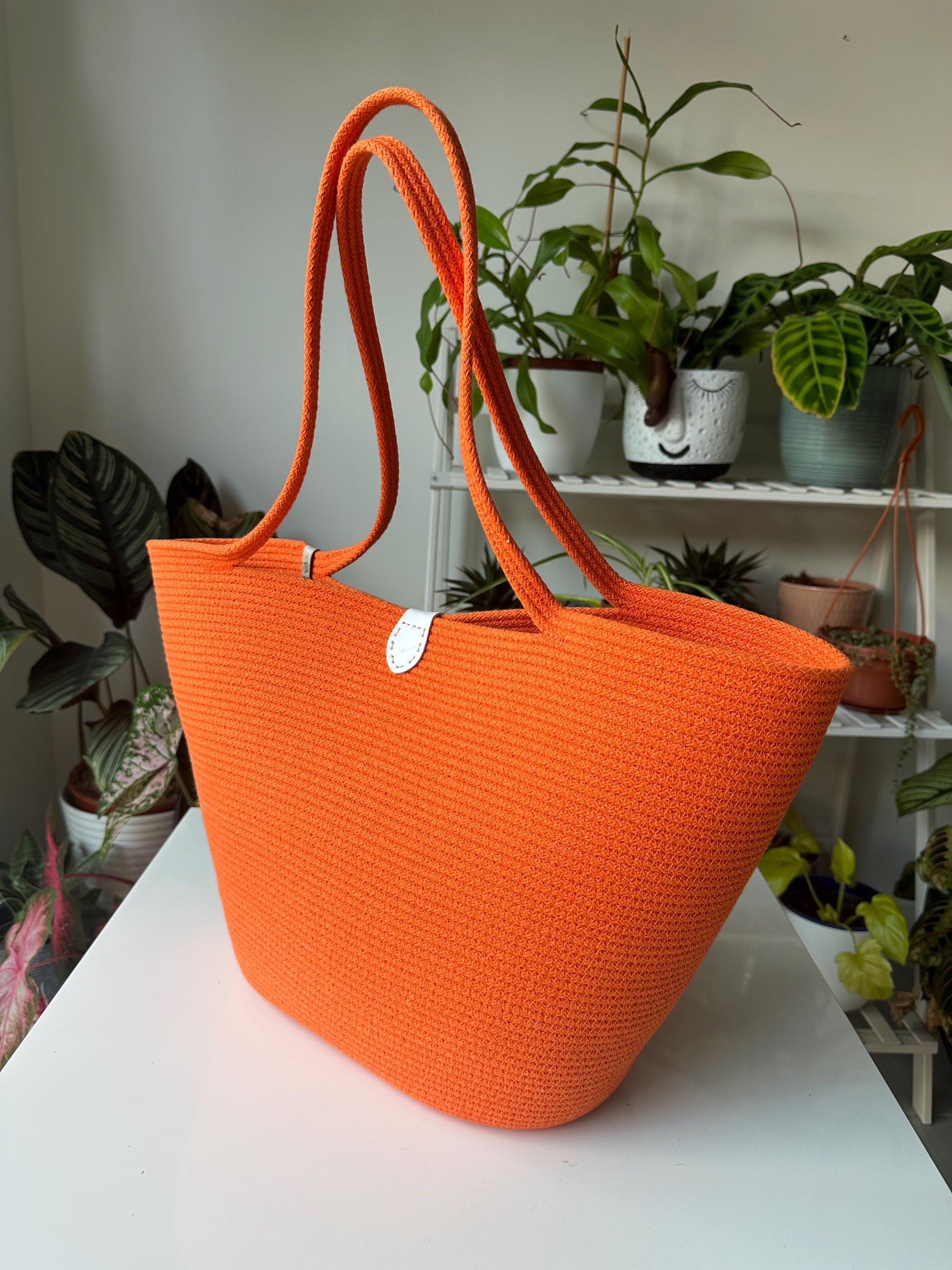 Capri Handmade Zigzag Cotton Cord Bag: UK Shopper with Eco-Leather Flap