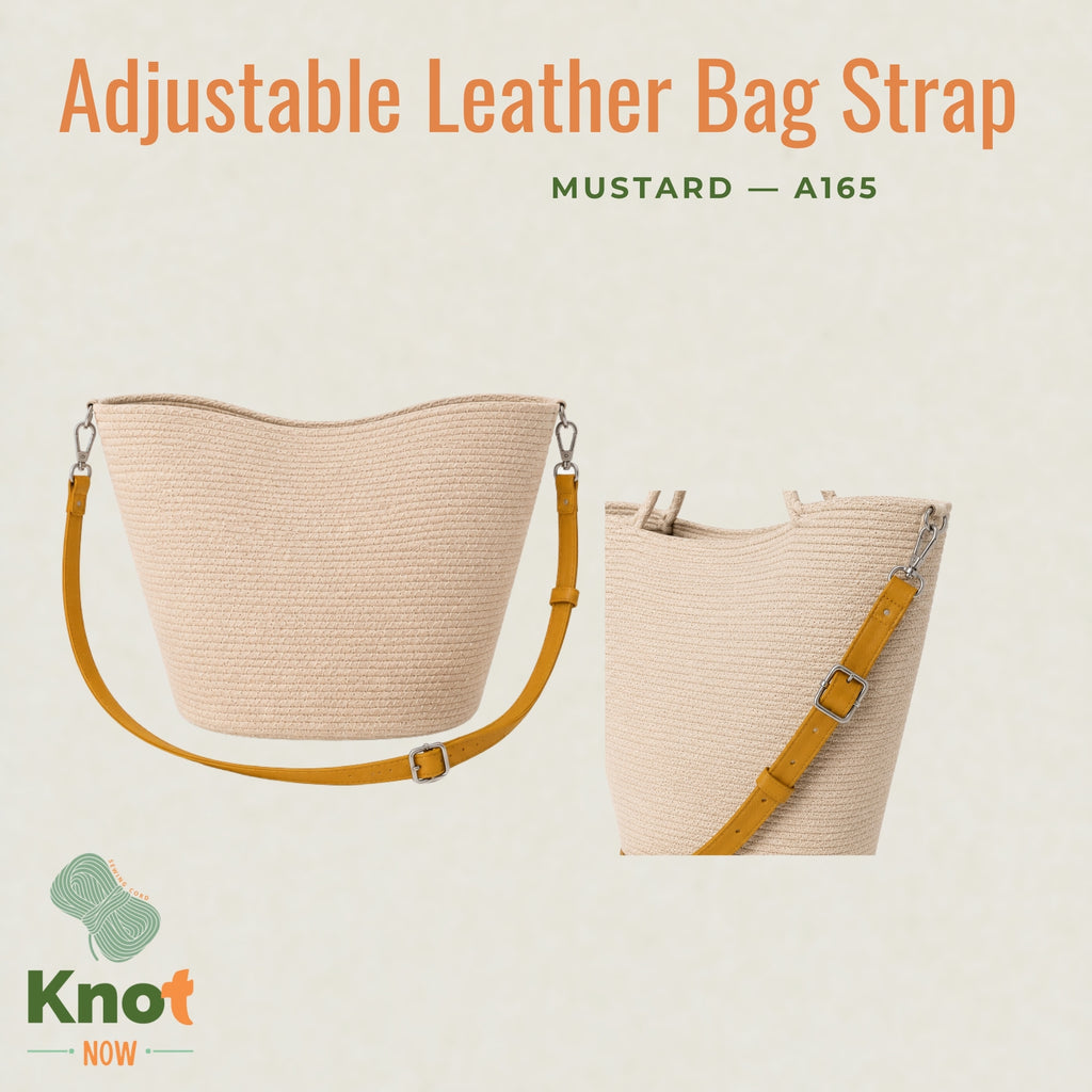 Adjustable Leather Bag Strap – Silver Hardware