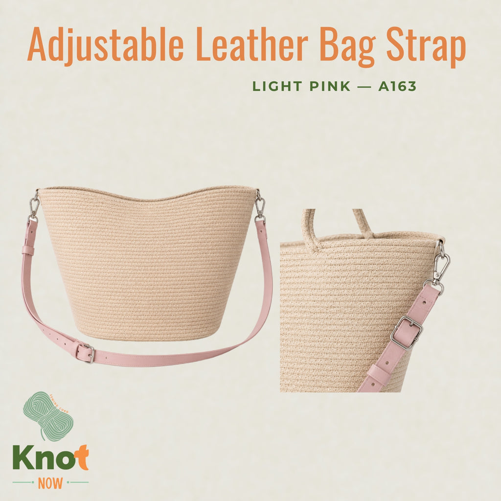 Adjustable Leather Bag Strap – Silver Hardware