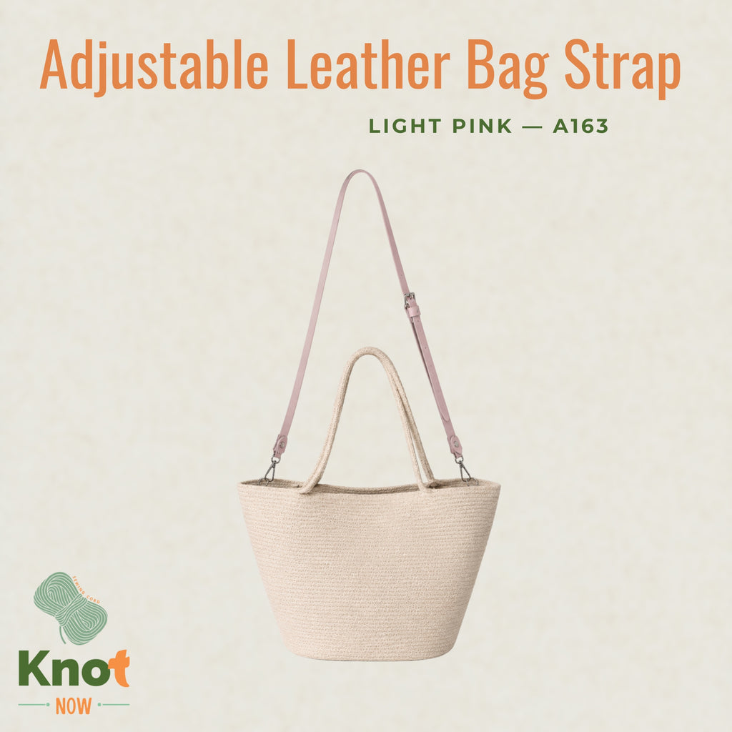 Adjustable Leather Bag Strap – Silver Hardware