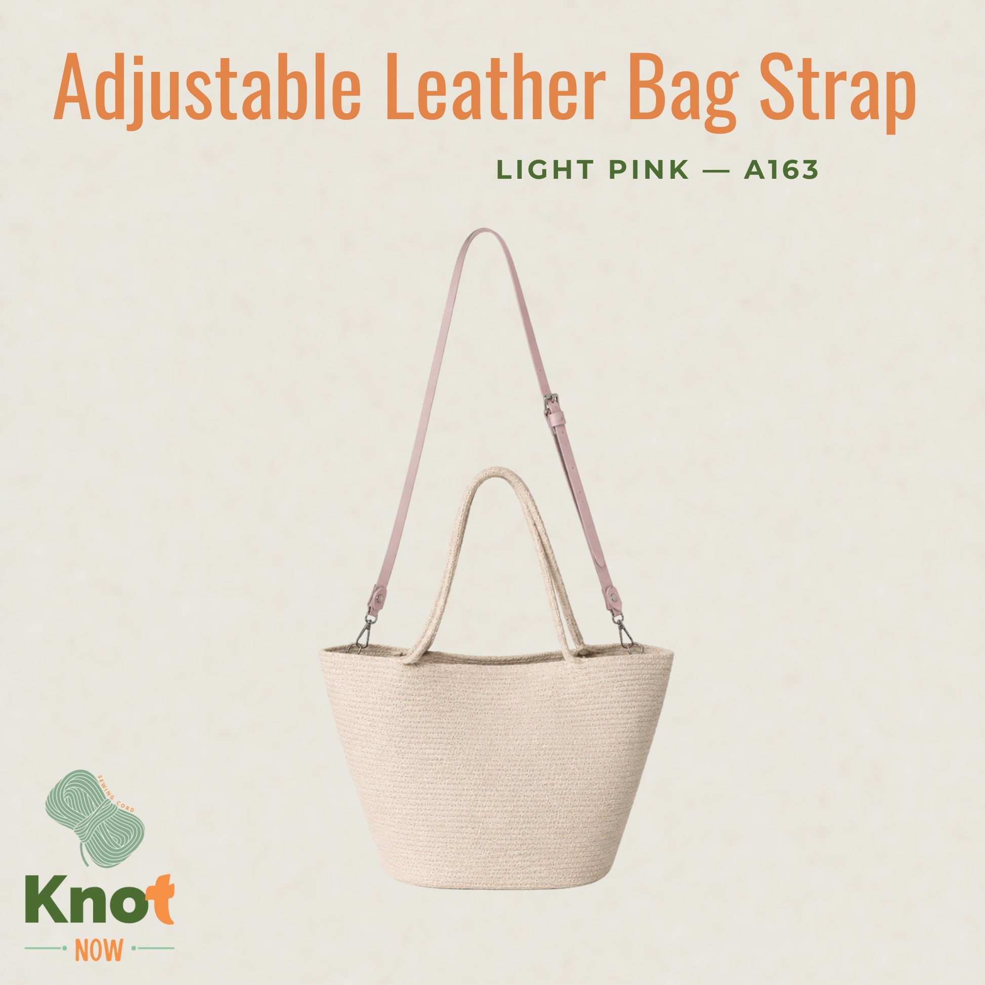 Adjustable Leather Bag Strap – Silver Hardware