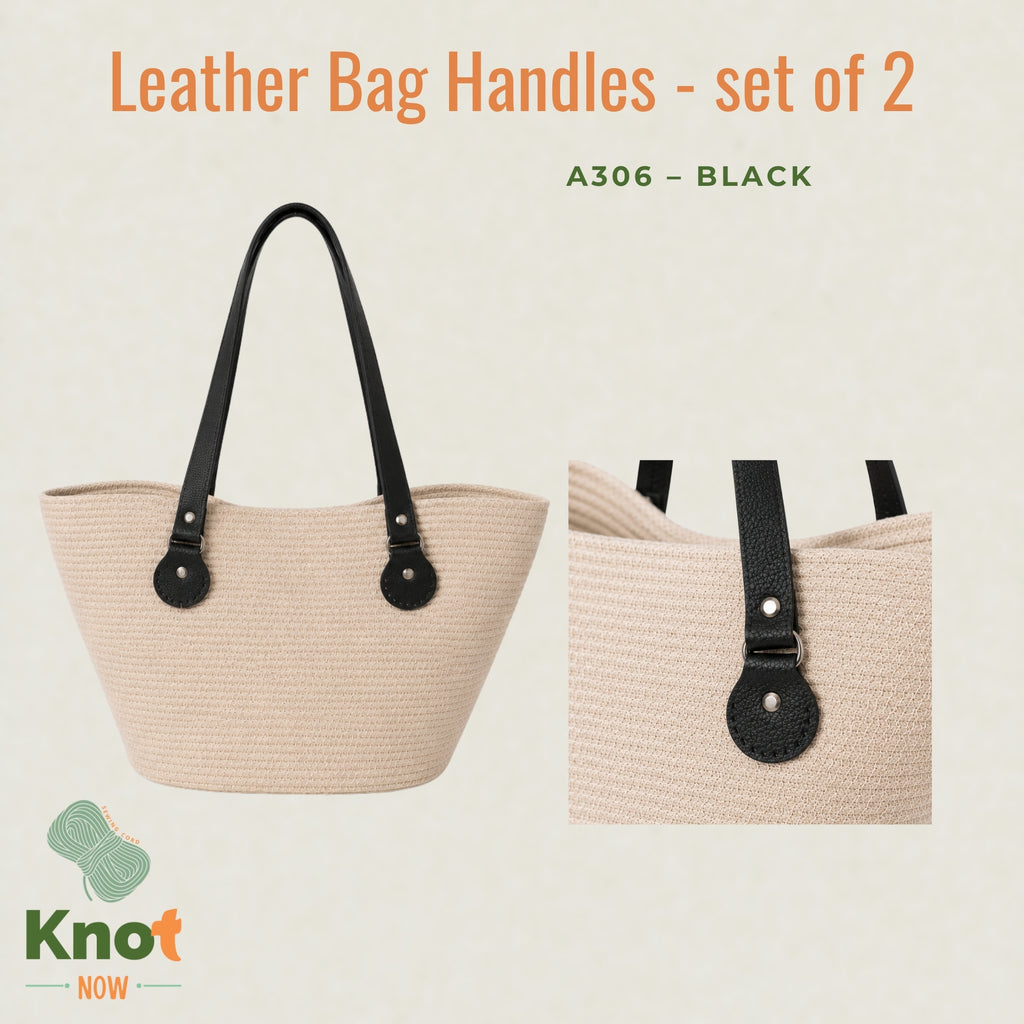 Leather Bag Handles - set of 2
