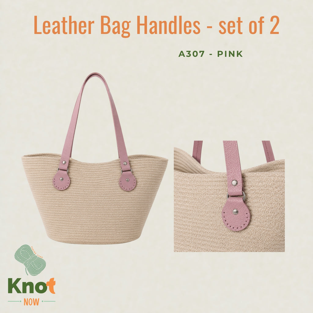 Leather Bag Handles - set of 2