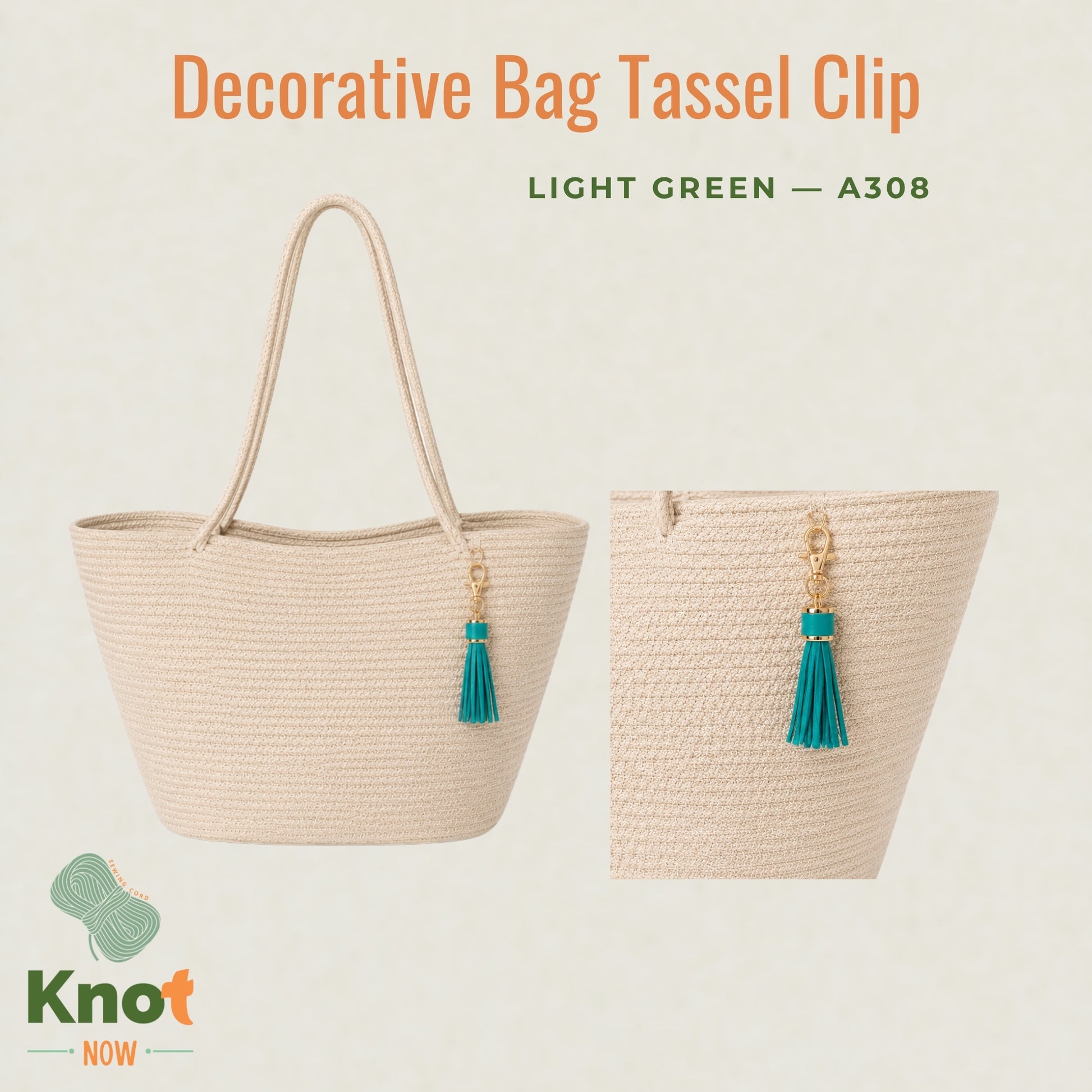 Decorative Bag Tassel Clip – Gold Detail