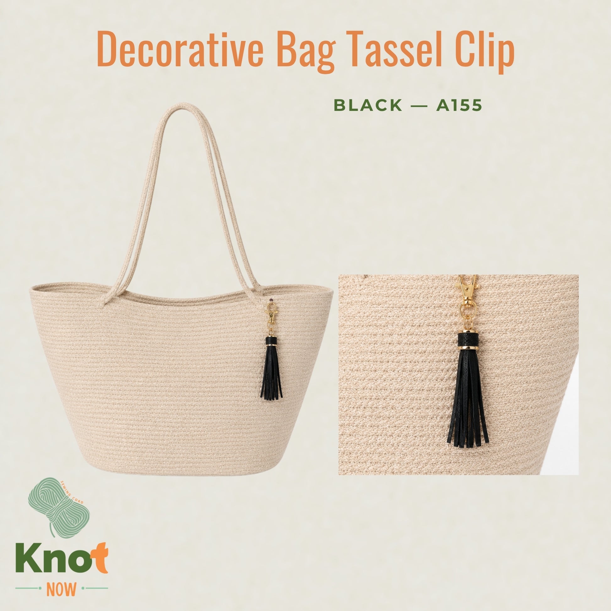 Decorative Bag Tassel Clip – Gold Detail