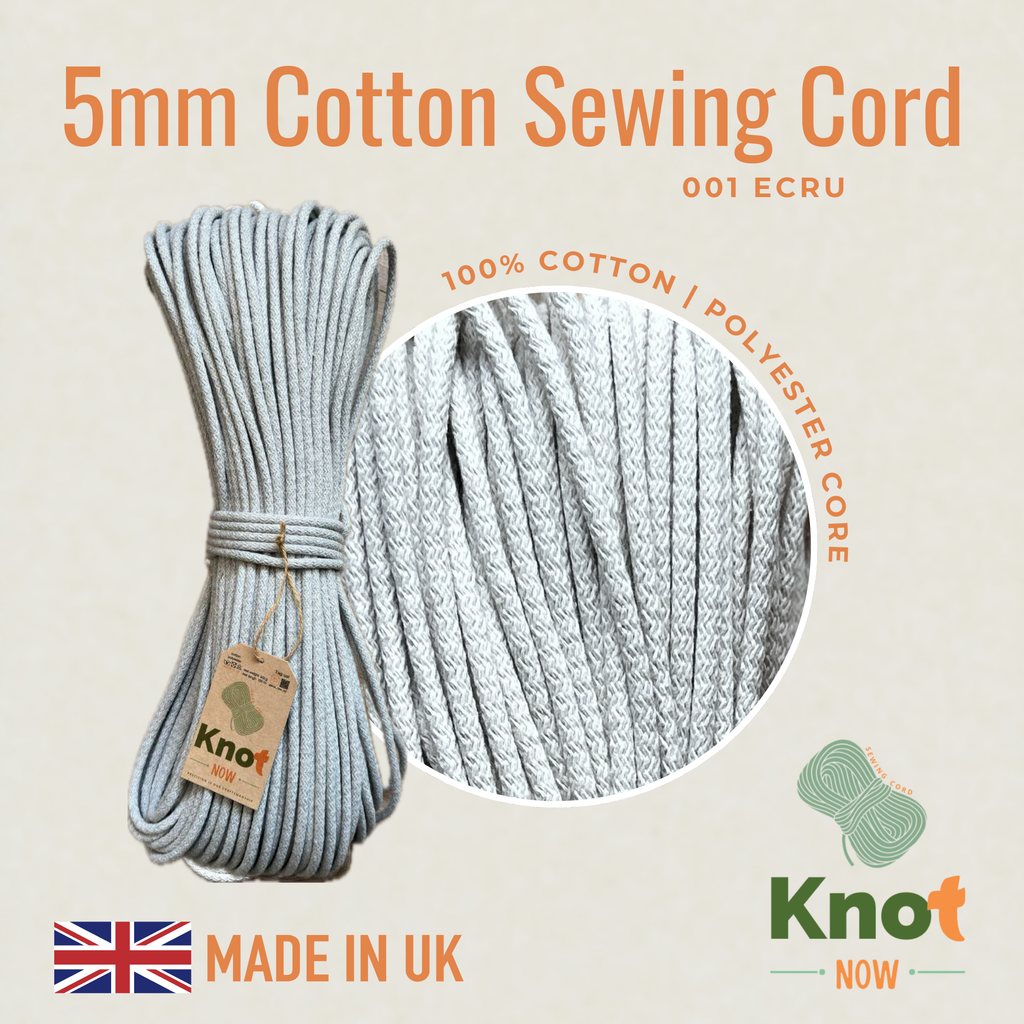 Ecru 5mm Cotton Sewing Cord