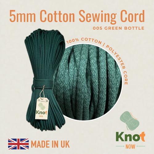 5mm Green Bottle Cotton Sewing Cord