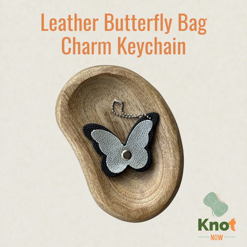 Leather Butterfly Bag Charm