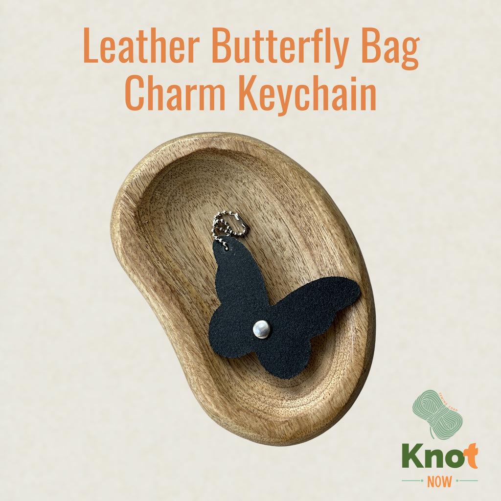 Leather Butterfly Bag Charm