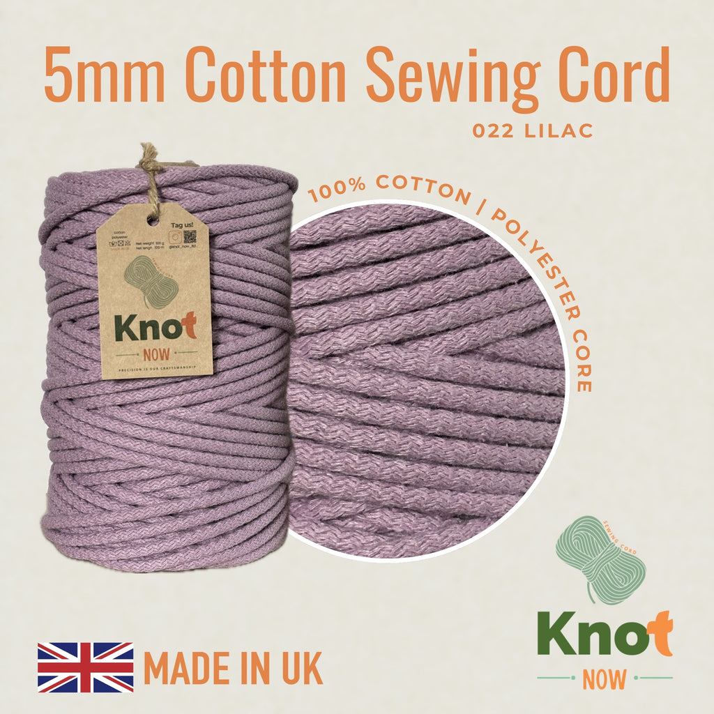 5mm Lilac Cotton Sewing Cord