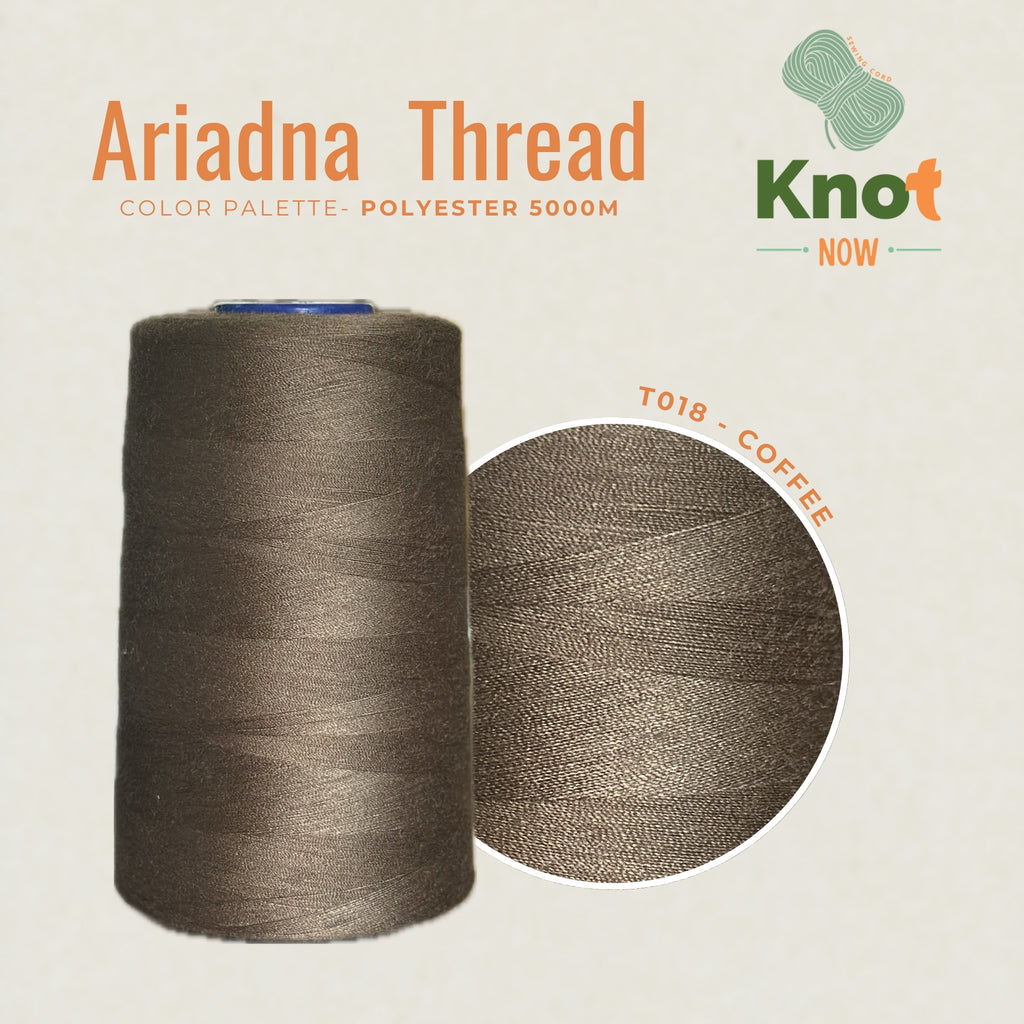 Coffee Ariadna Polyester Thread 5000m | Strong Overlock & Sewing Thread
