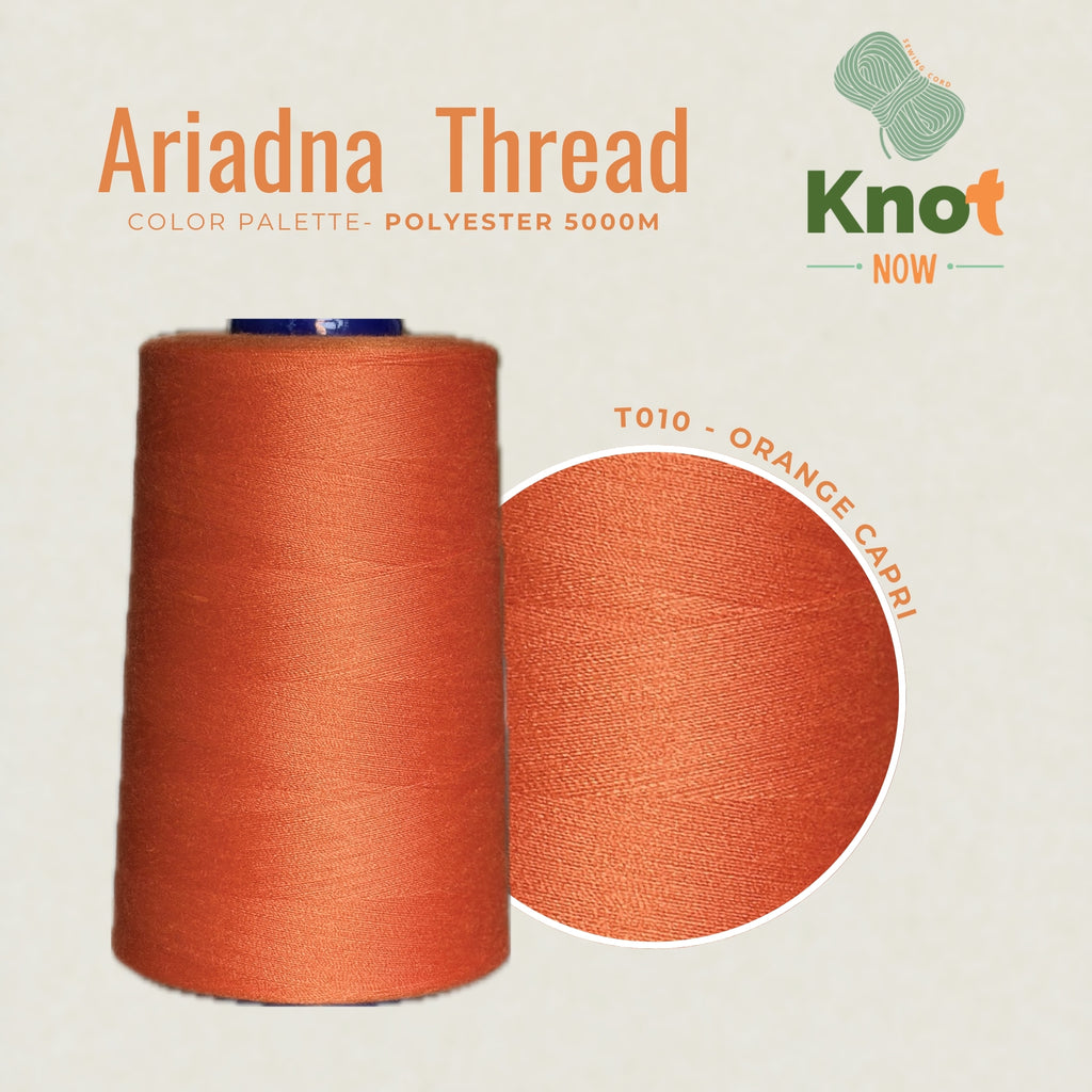 Orange Capri Ariadna Polyester Thread 5000m | Strong Overlock & Sewing Thread