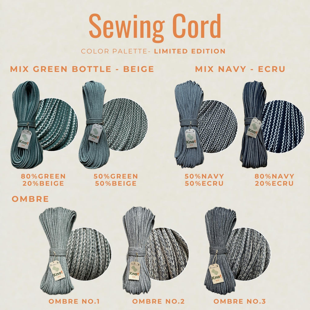 Limpet Shell Blue 5mm Cotton Sewing Cord