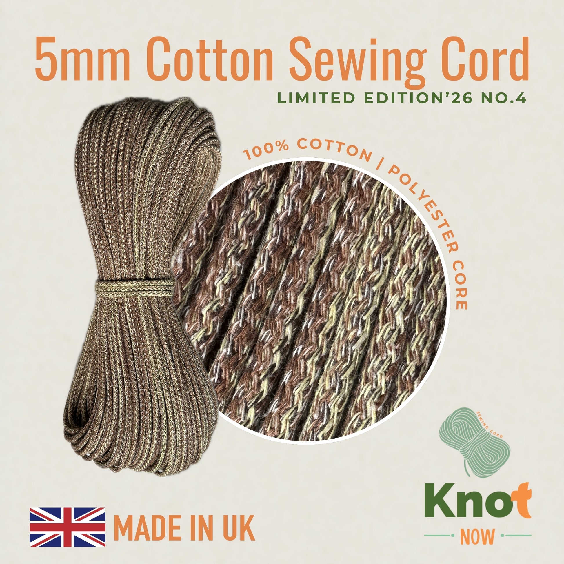 Limited Edition'26 no.4  5mm Cotton Sewing Cord