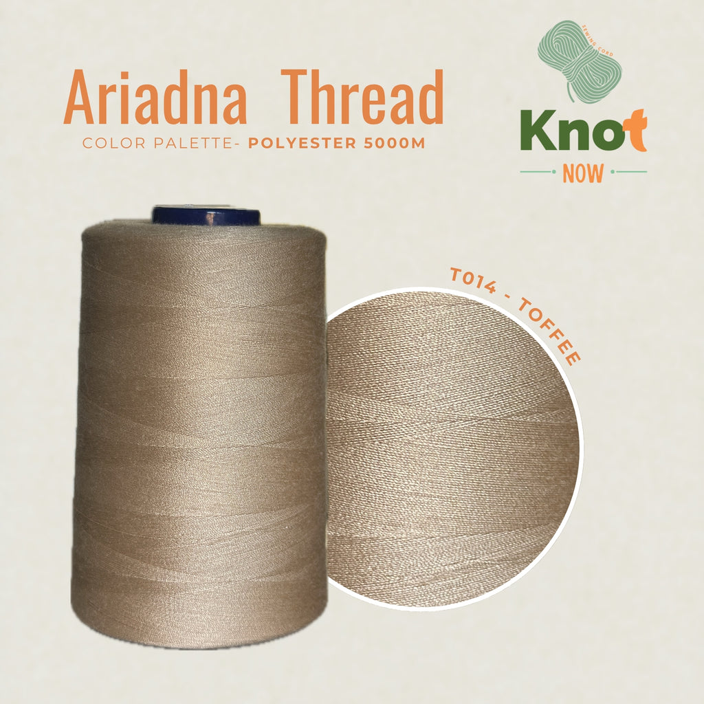 Toffee Ariadna Polyester Thread 5000m | Strong Overlock & Sewing Thread