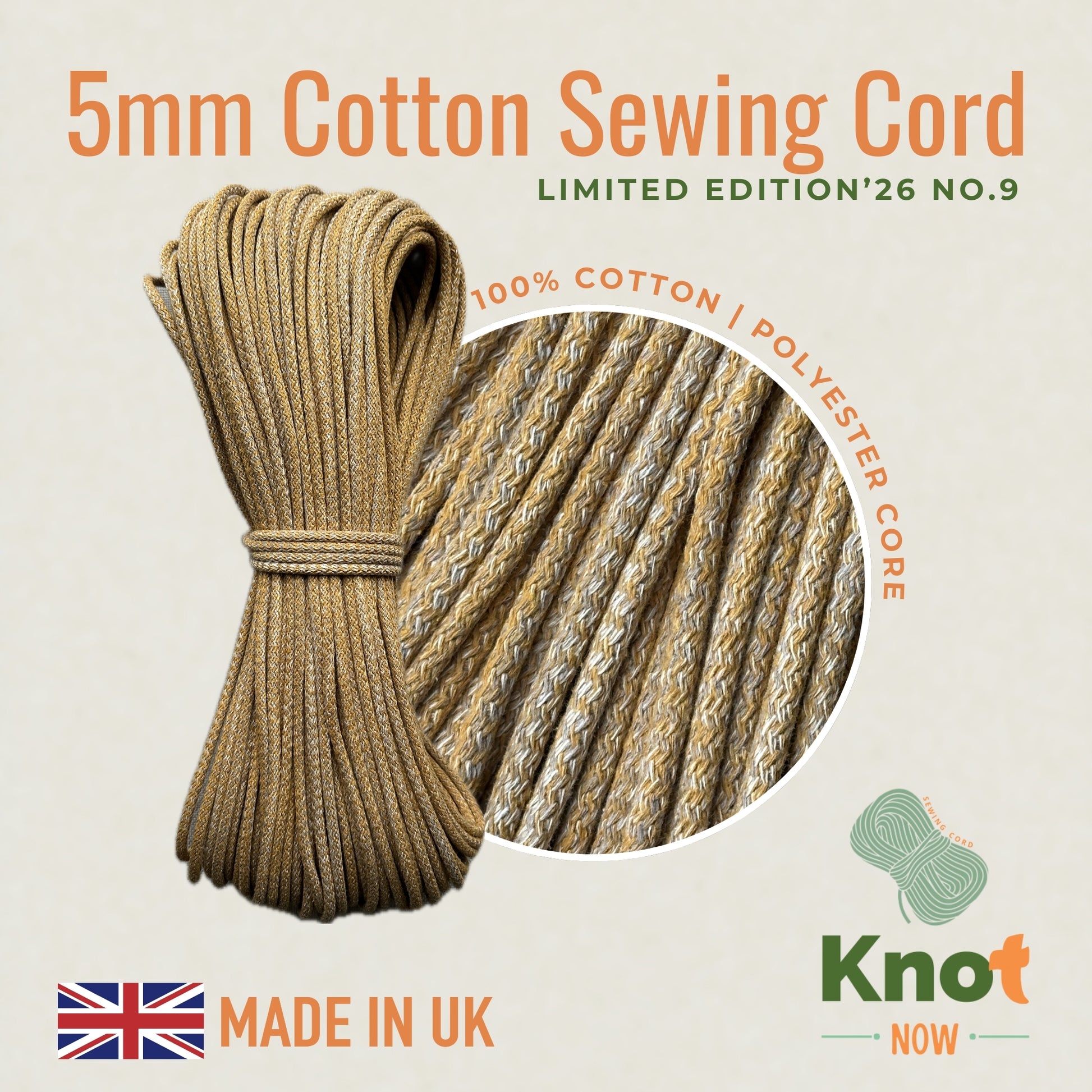 Limited Edition'26 no.9  5mm Cotton Sewing Cord