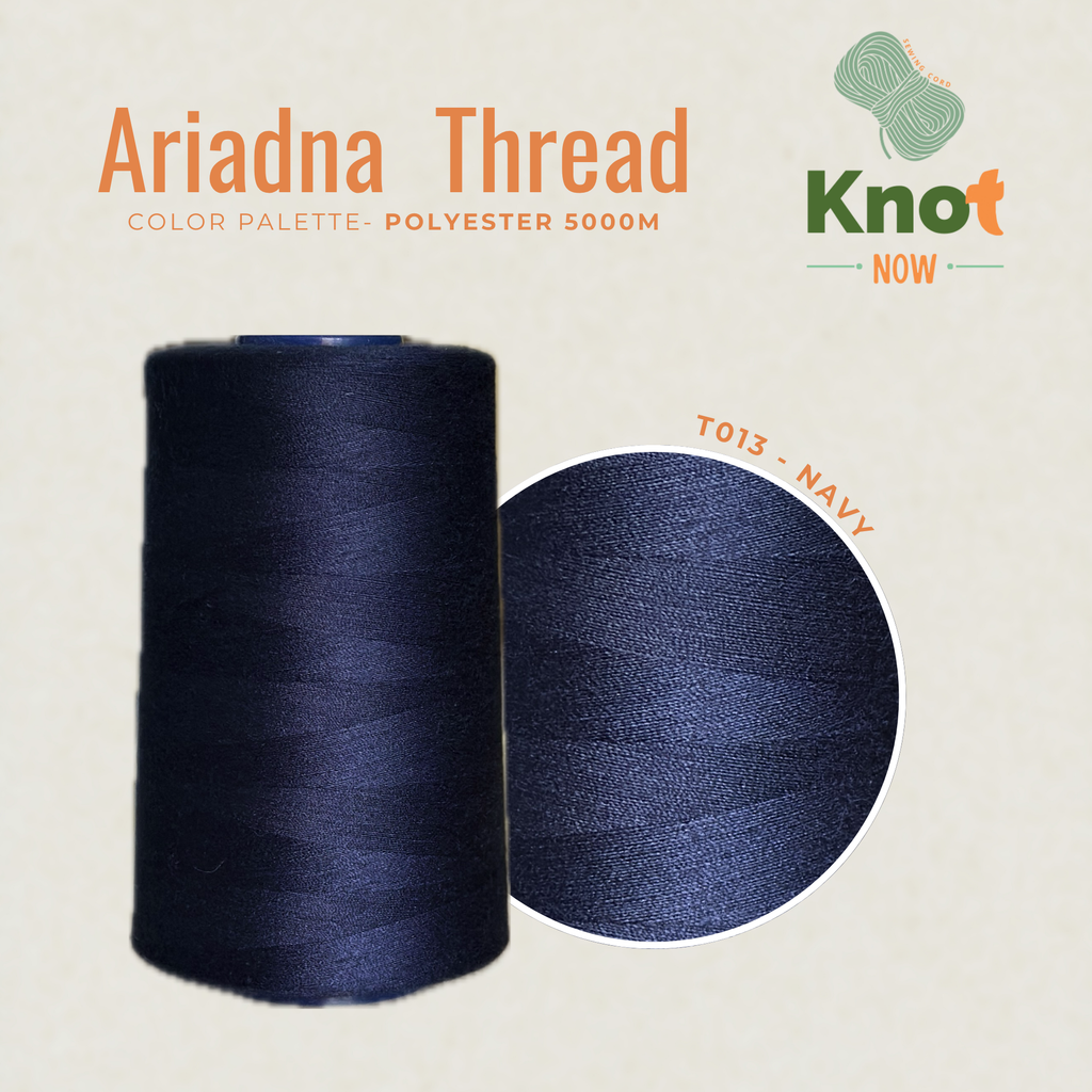 Navy Ariadna Polyester Thread 5000m | Strong Overlock & Sewing Thread