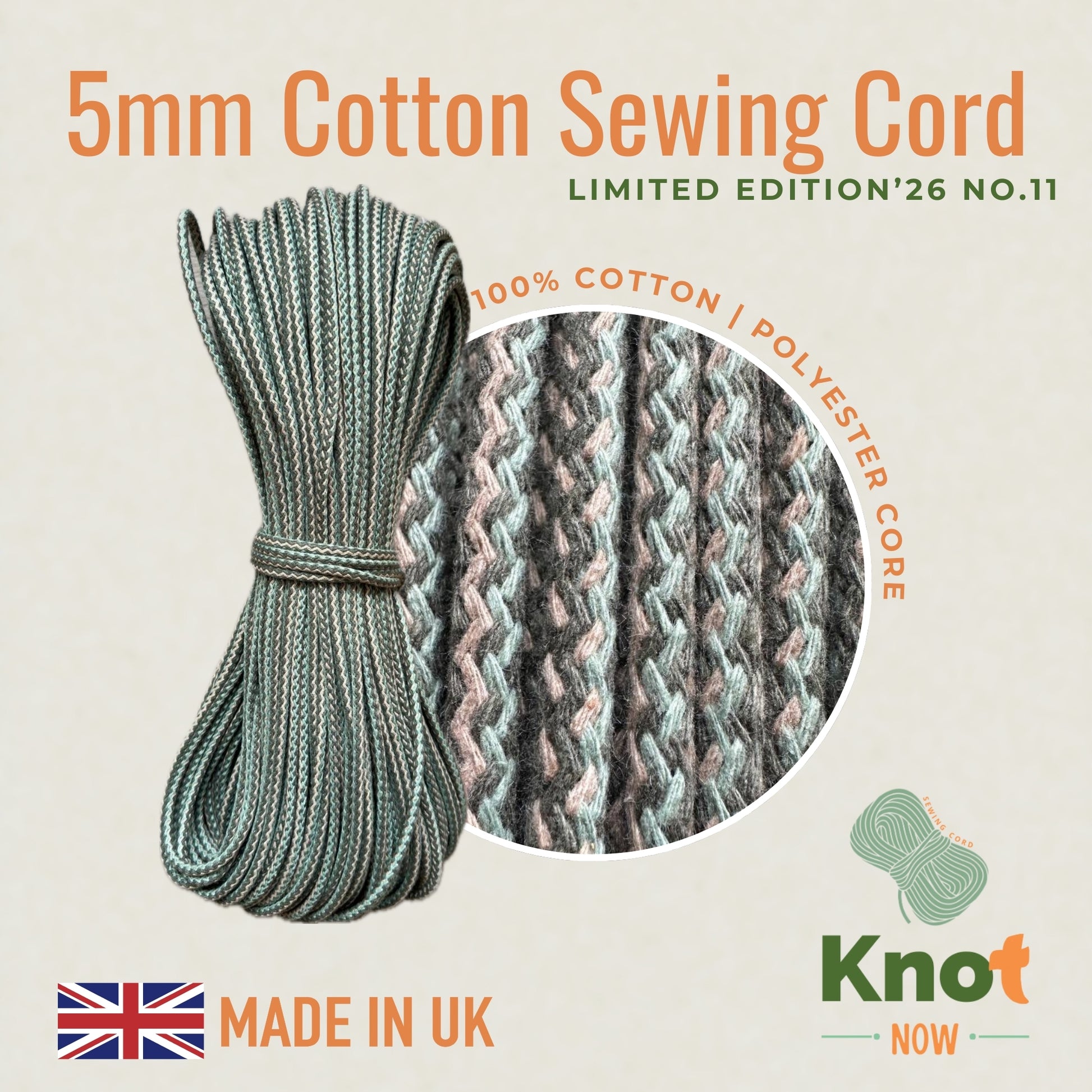 Limited Edition'26 no.11  5mm Cotton Sewing Cord