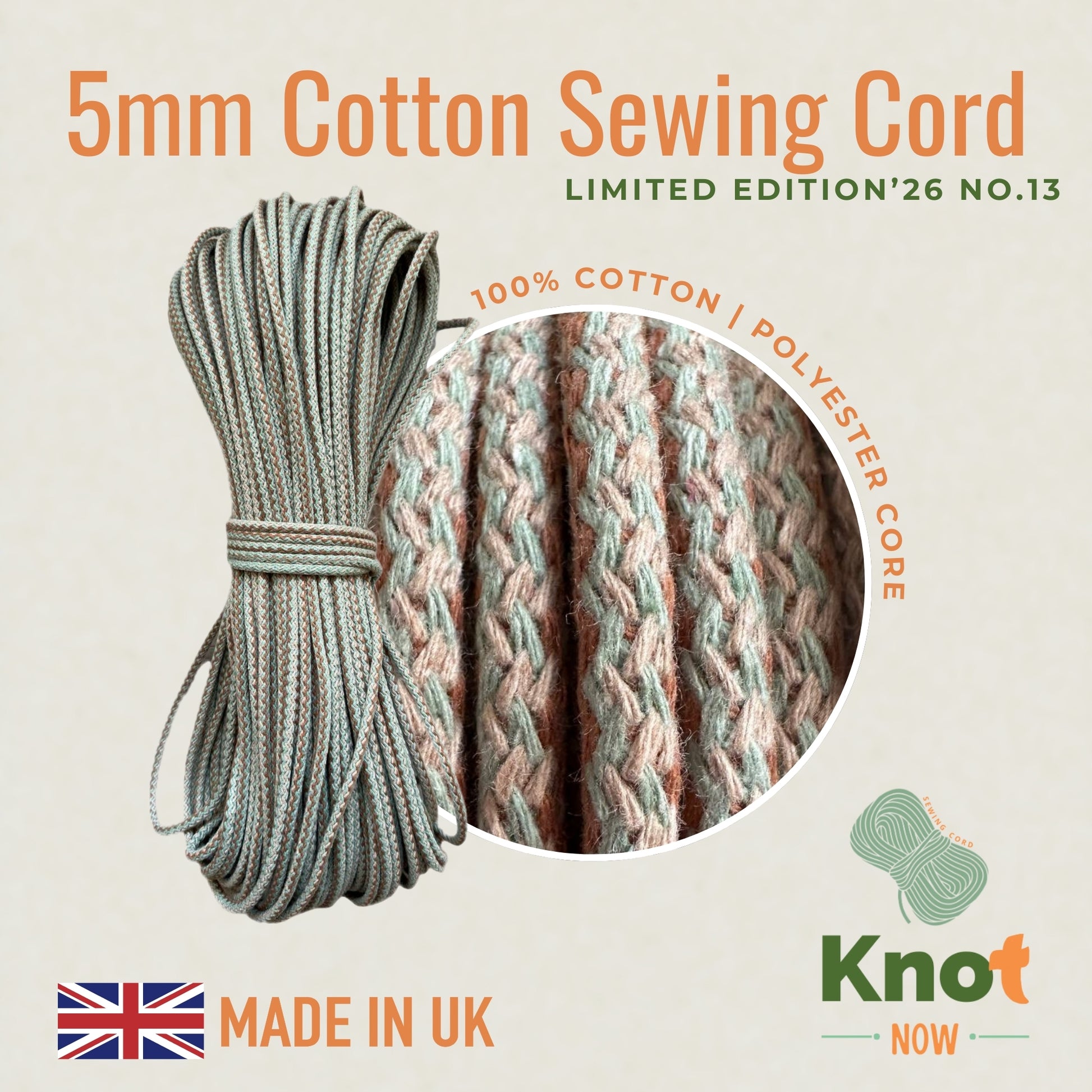 Limited Edition'26 no.13  5mm Cotton Sewing Cord