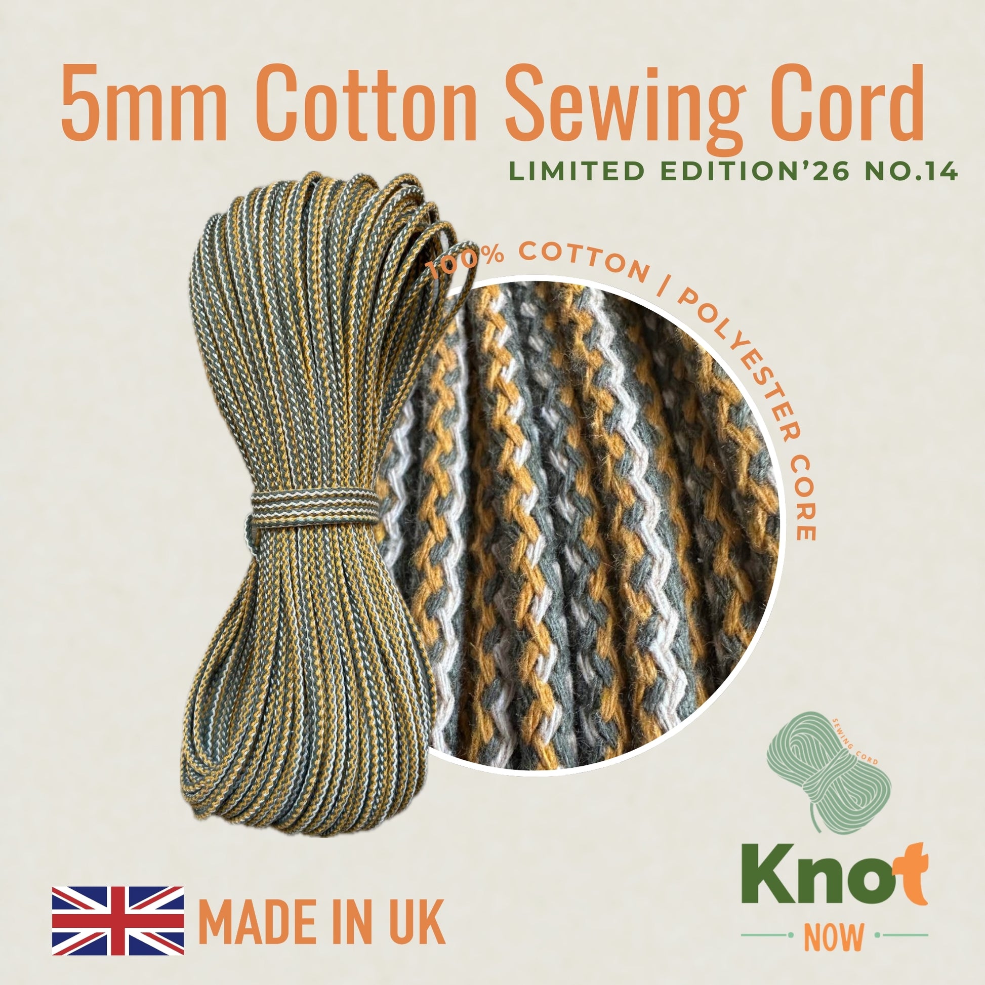 Limited Edition'26 no.14  5mm Cotton Sewing Cord