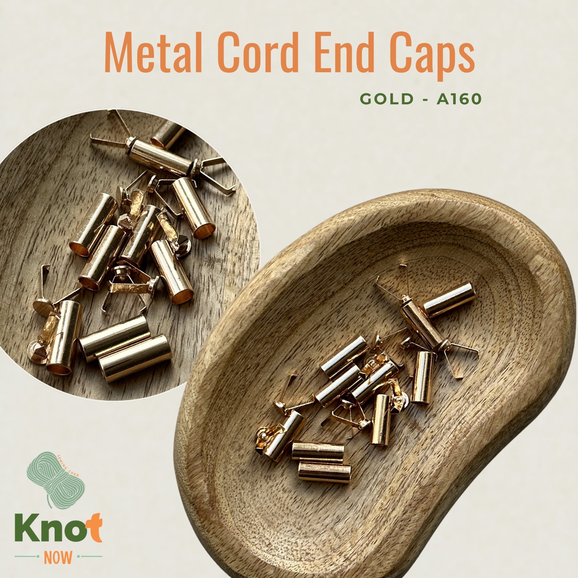 Set Metal Cord End Caps