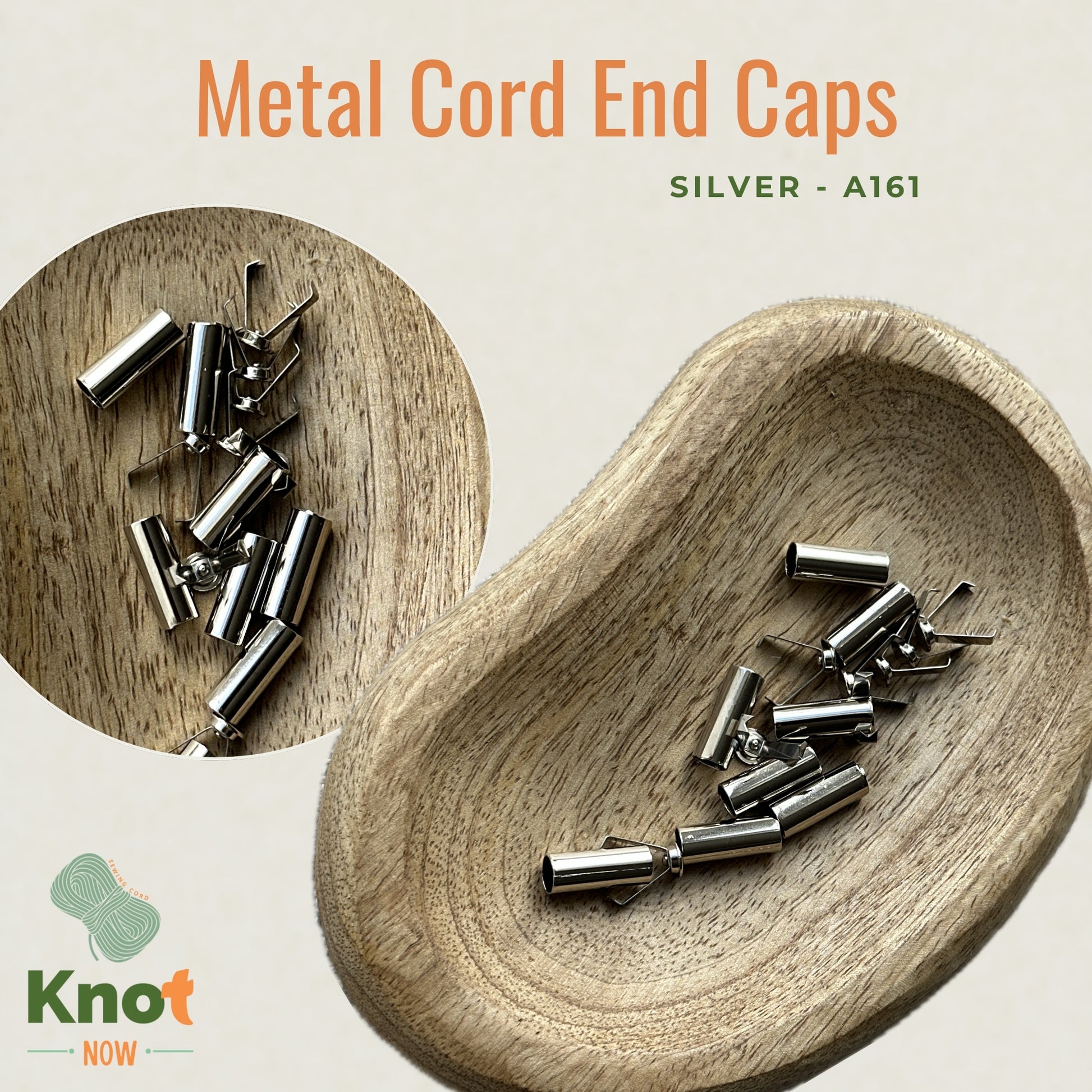 Set Metal Cord End Caps