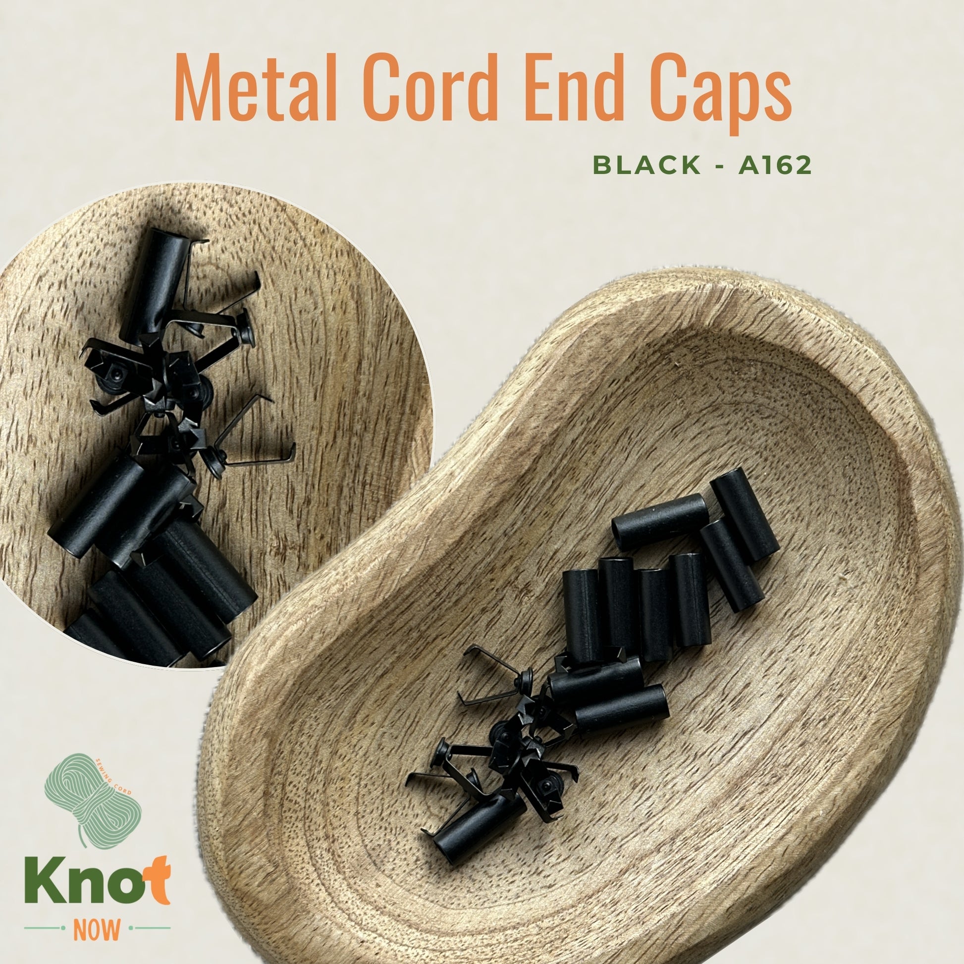 Set Metal Cord End Caps