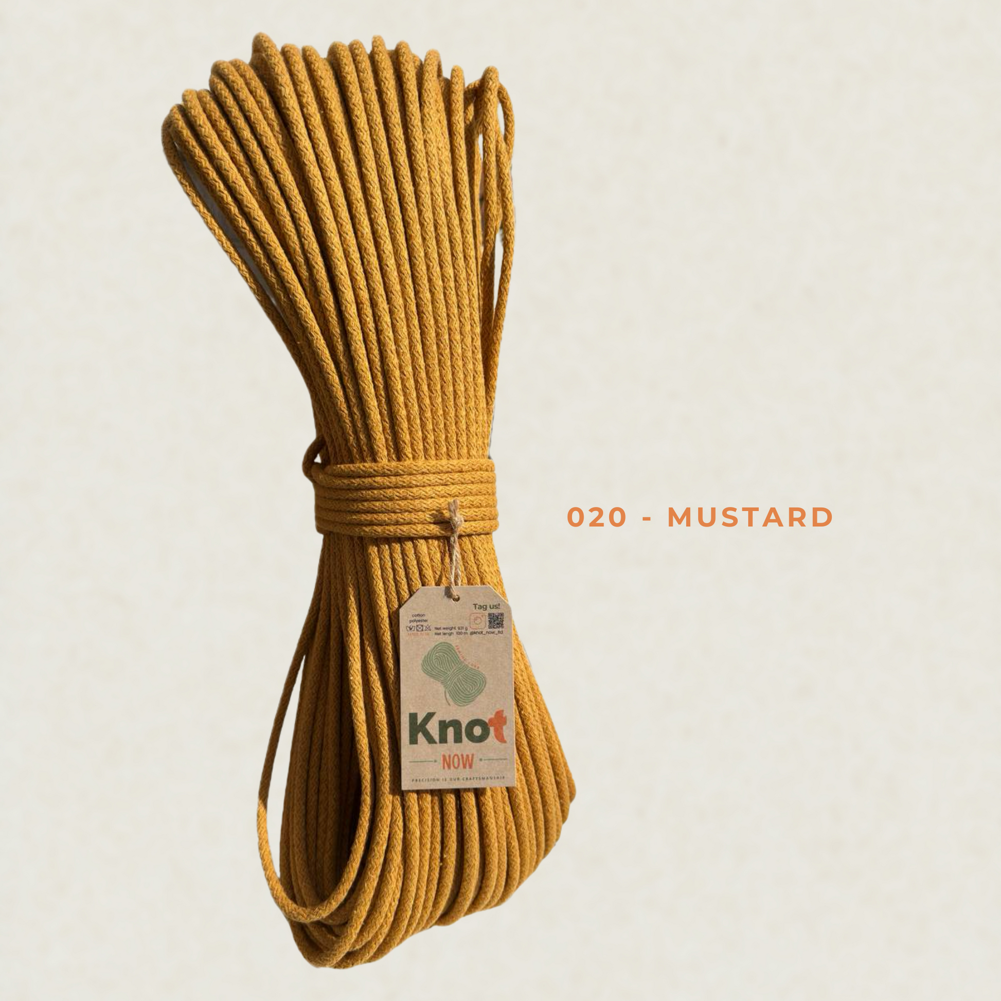 5mm Mustard Cotton Sewing Cord