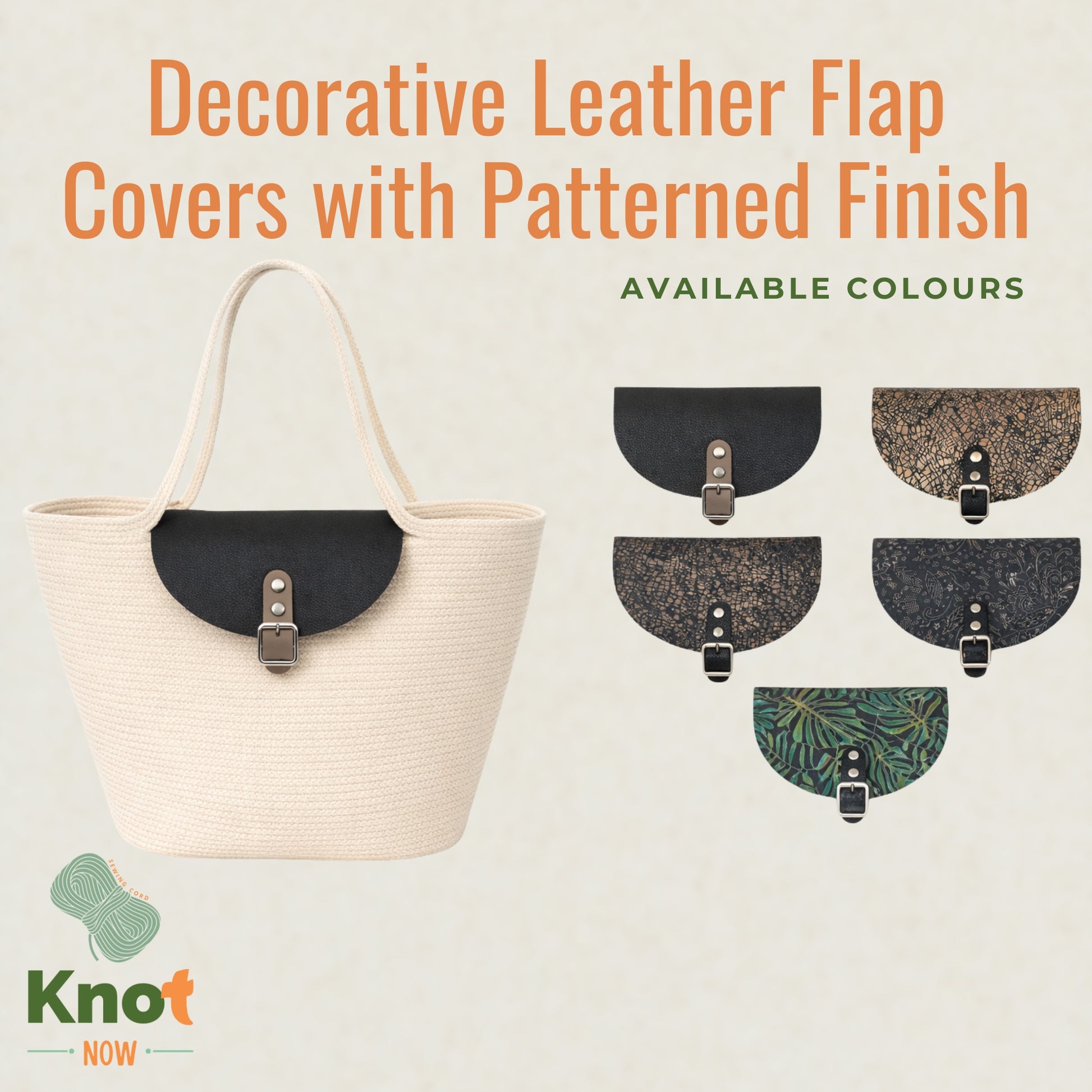 Decorative Leather Flap Covers with Patterned Finish