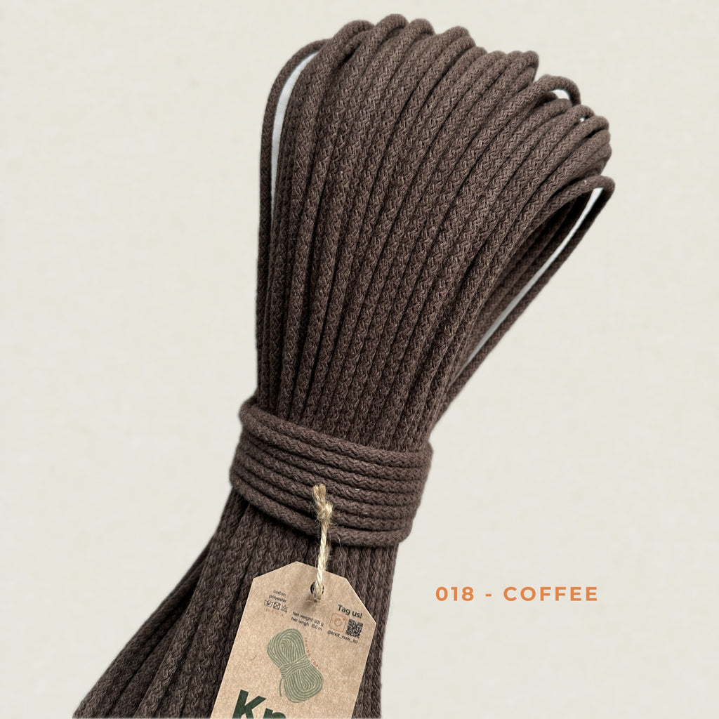 5mm Coffee Cotton Sewing Cord
