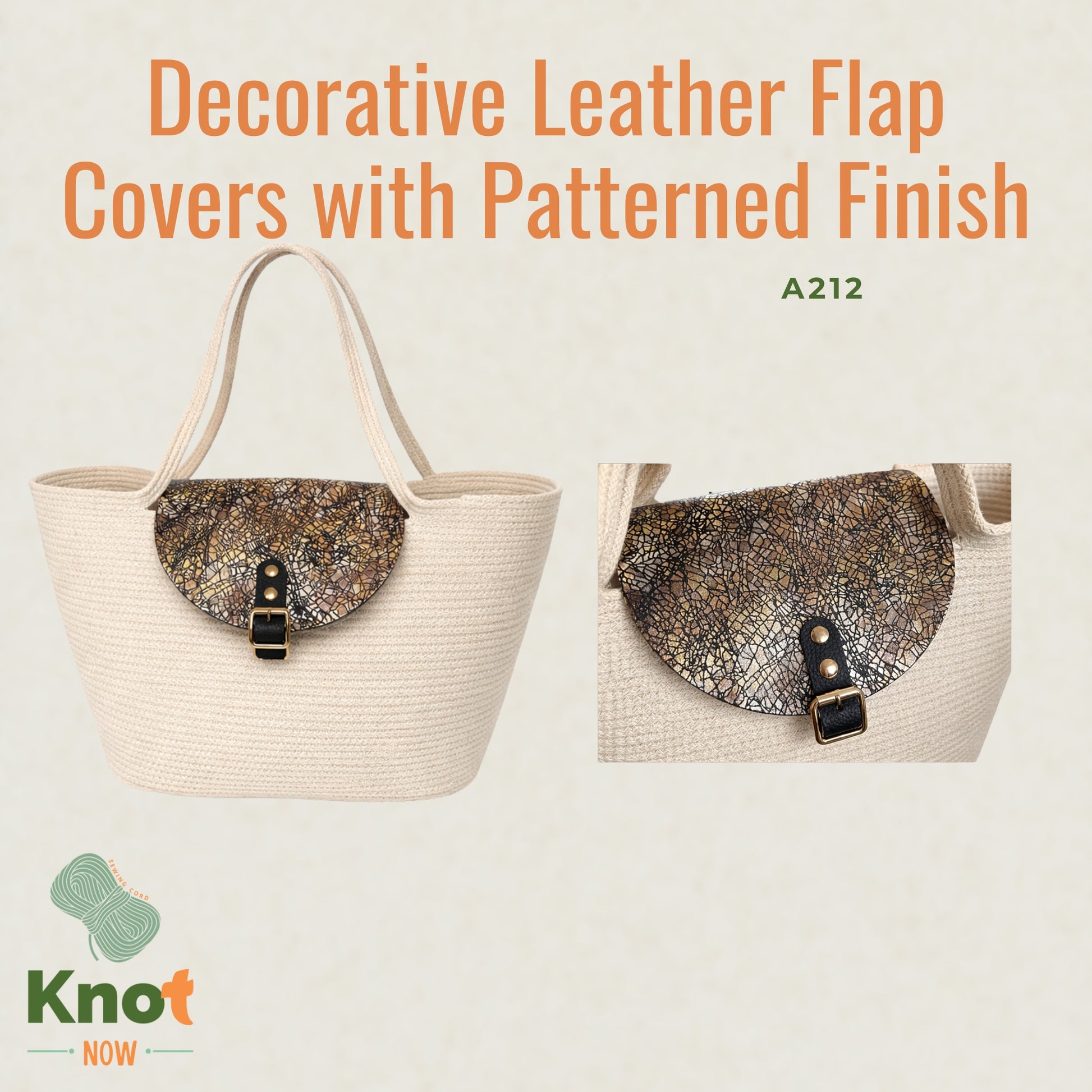 Decorative Leather Flap Covers with Patterned Finish