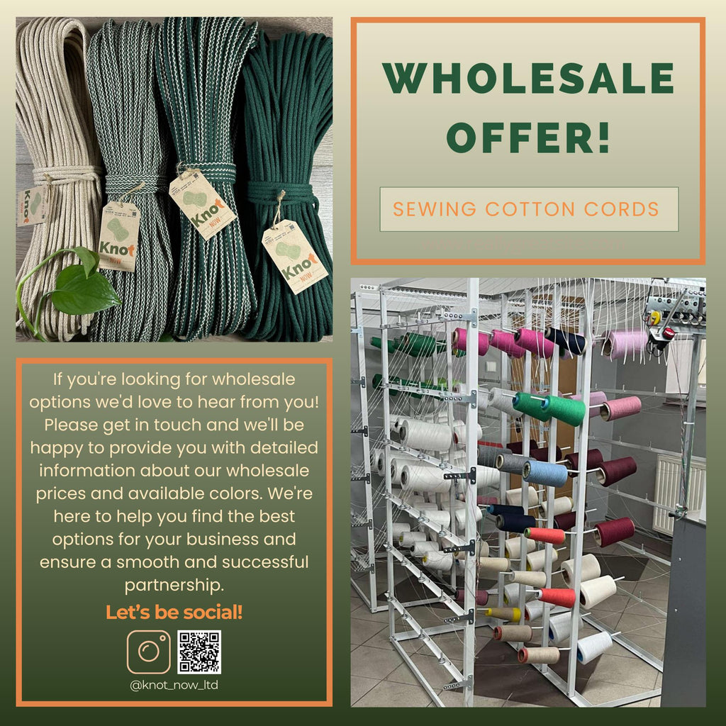 Black 5mm Cotton Sewing Cord