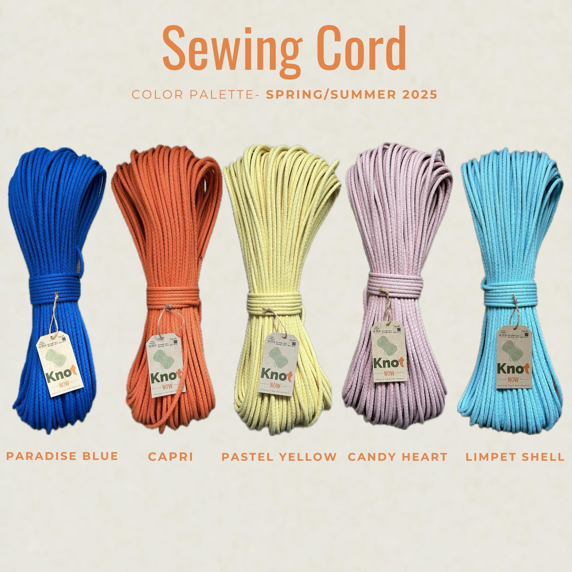 5mm  Khaki Cotton Sewing Cord