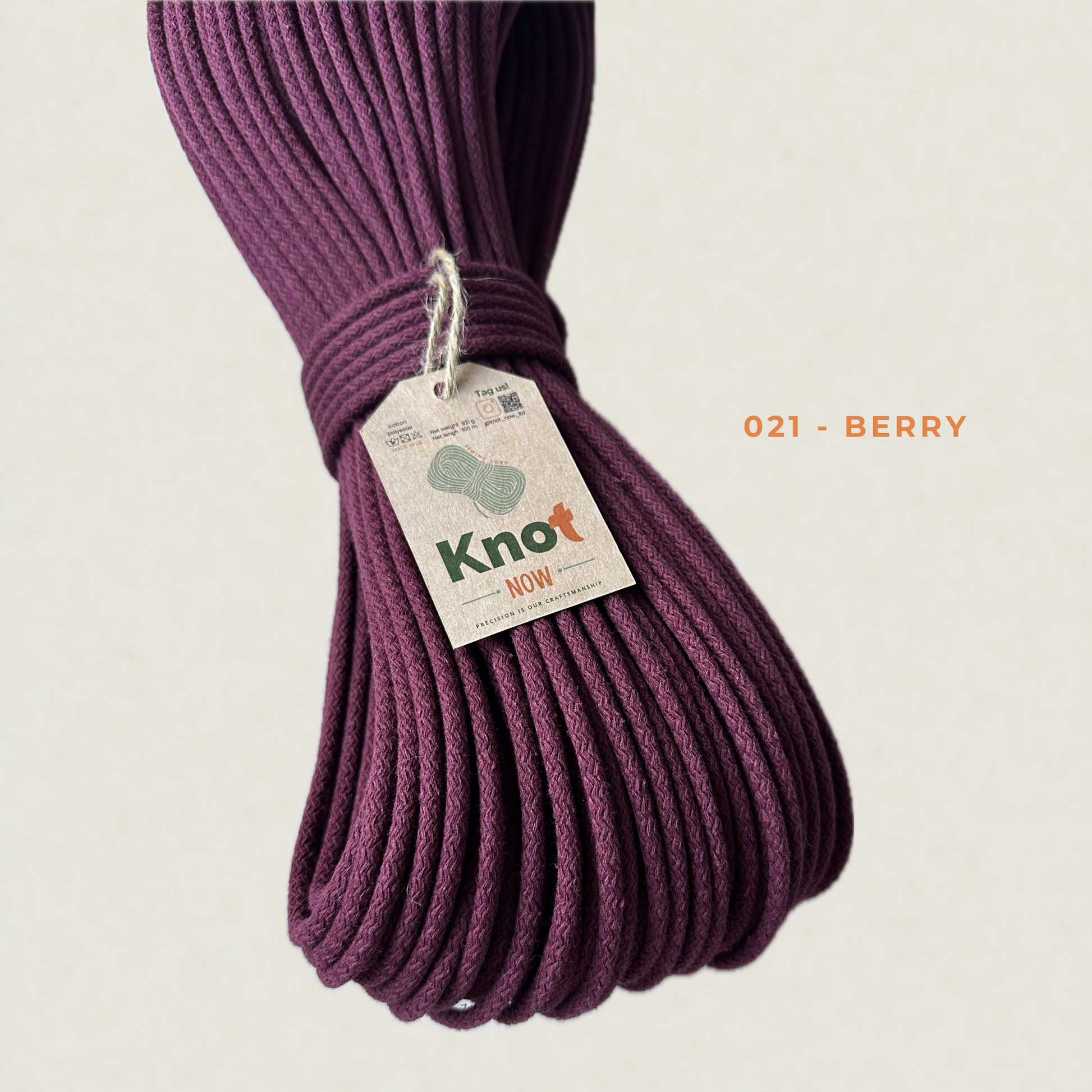 5mm Berry Cotton Sewing Cord