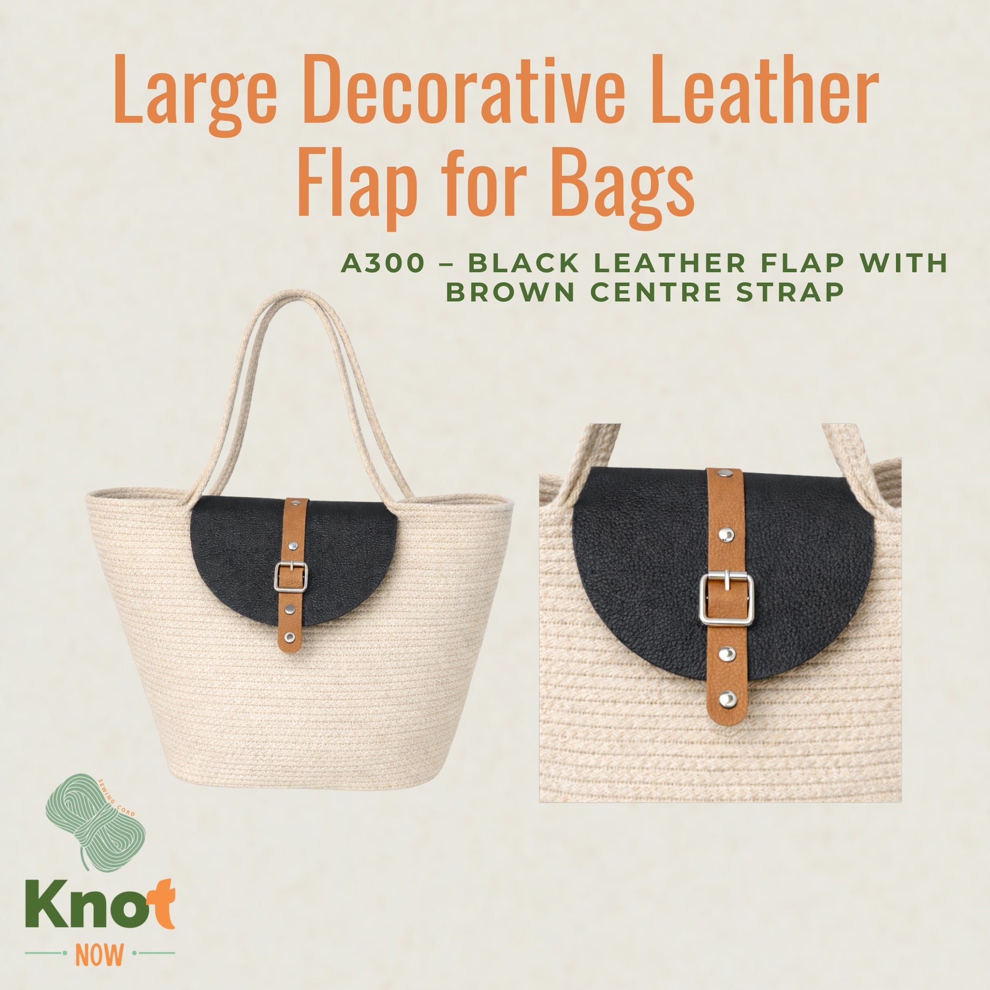 Large Decorative Leather Flap for Bags