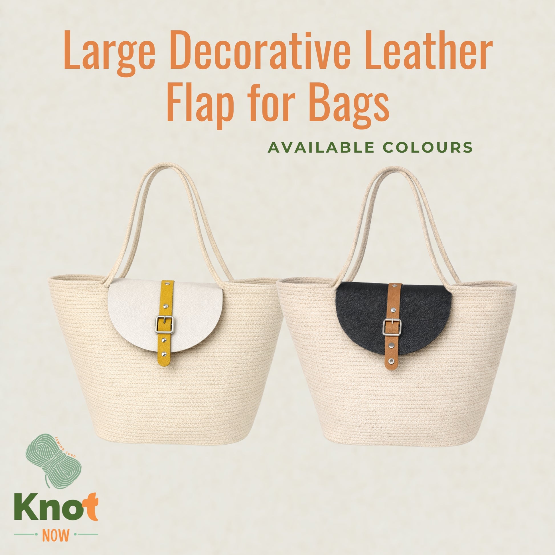 Large Decorative Leather Flap for Bags