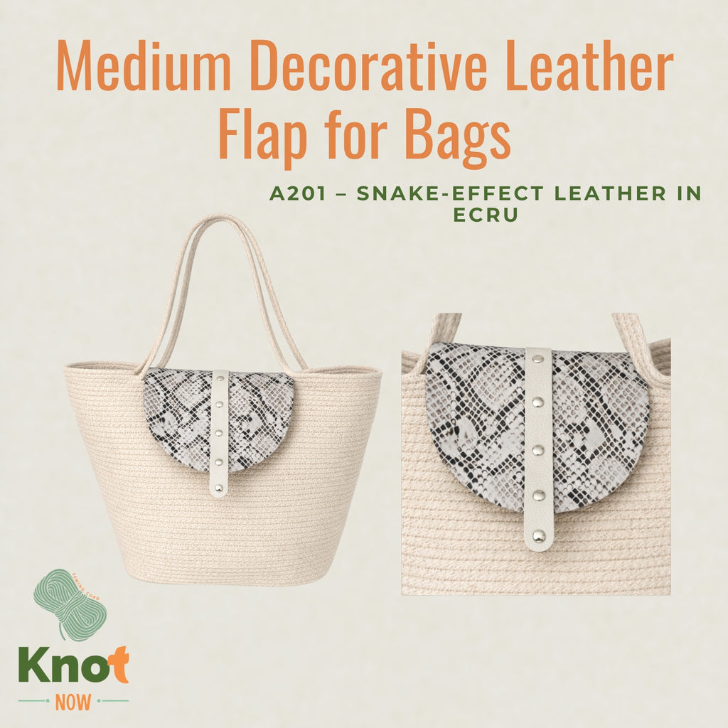 Medium Genuine Leather Bag Flap