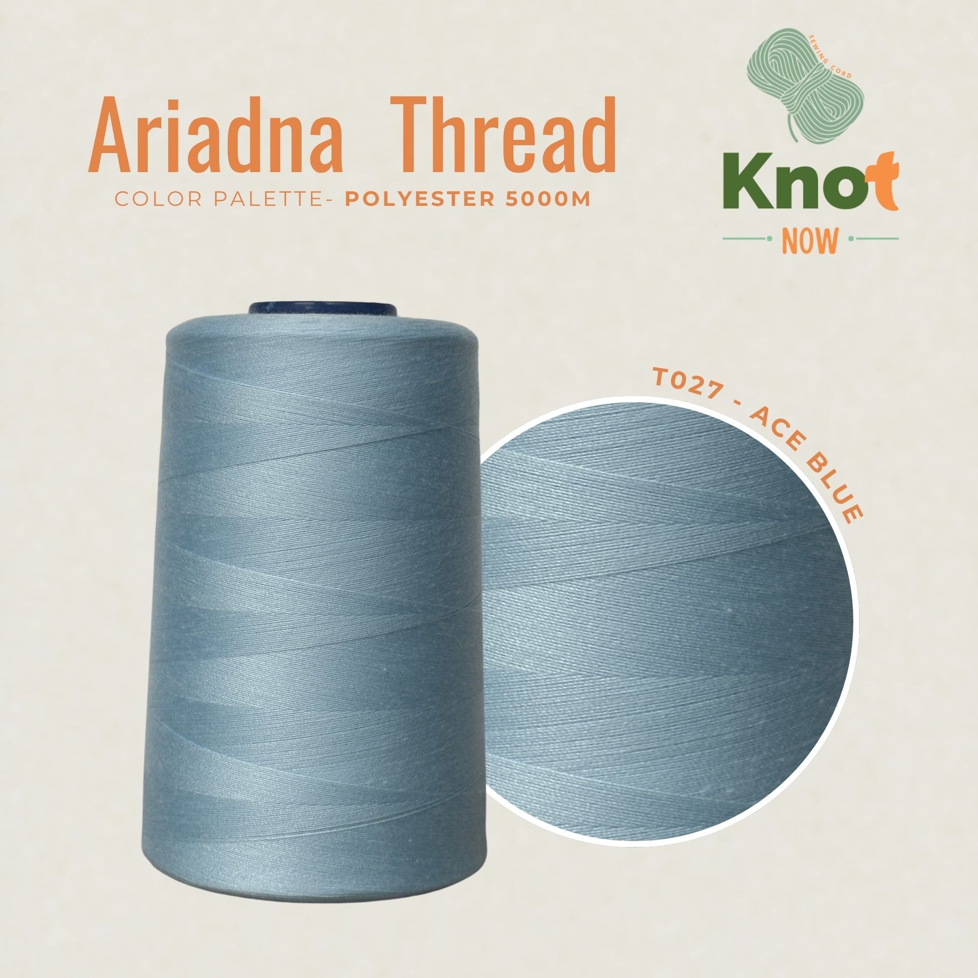 Ace Blue  Ariadna Polyester Thread 5000m | Strong Overlock & Sewing Thread