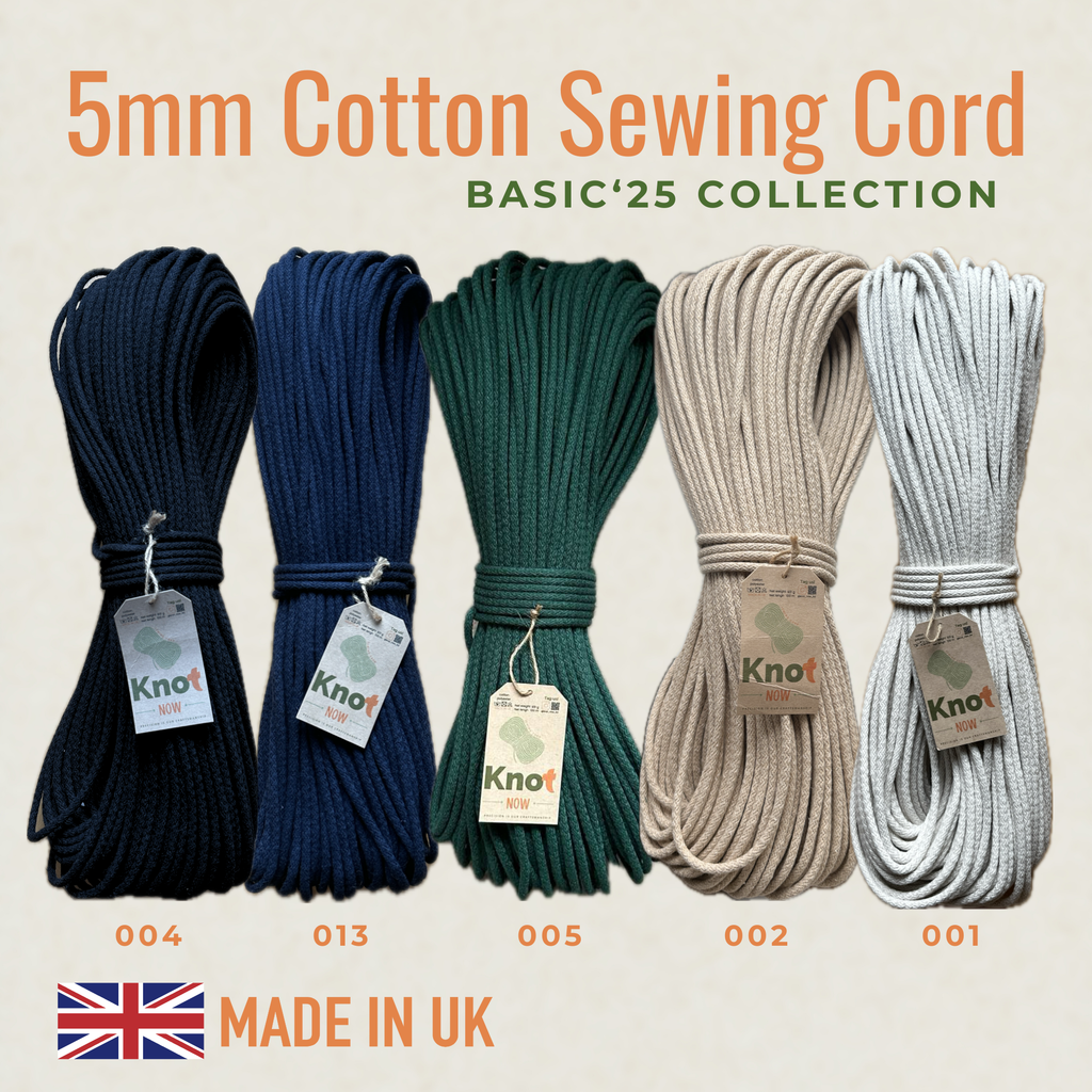 5mm Coffee Cotton Sewing Cord