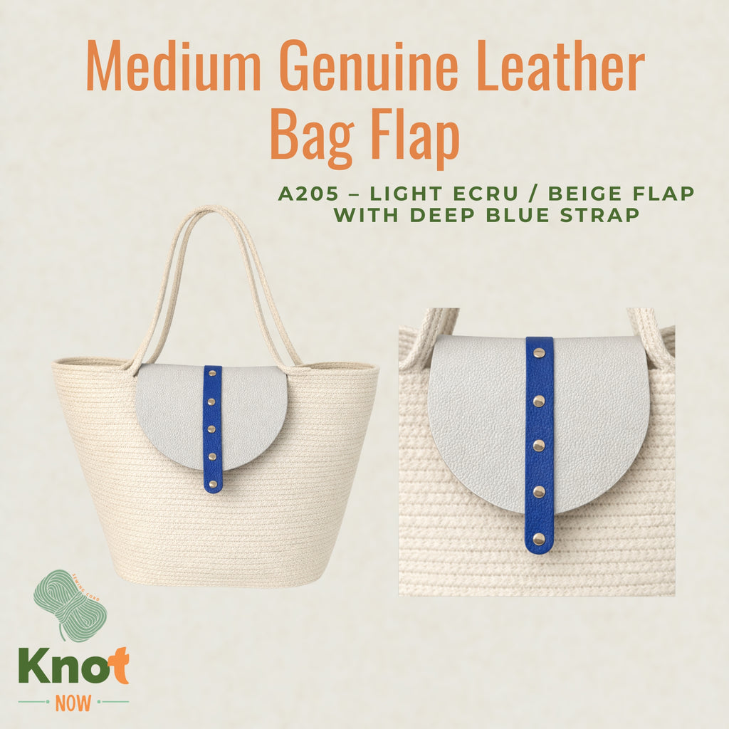 Medium Genuine Leather Bag Flap