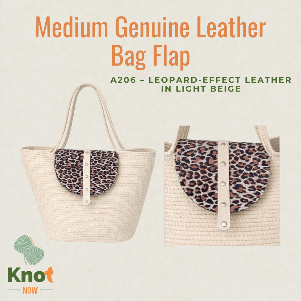 Medium Genuine Leather Bag Flap