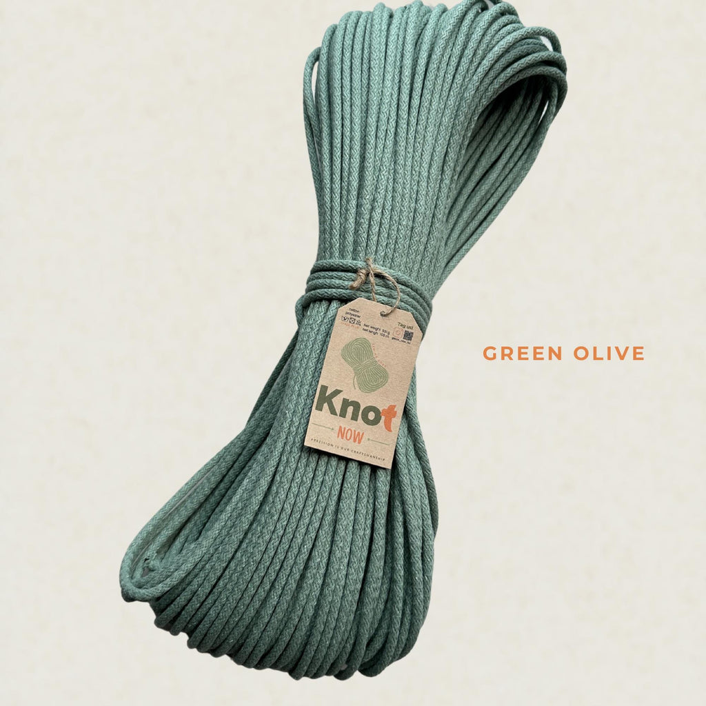 5mm Green Olive Cotton Sewing Cord