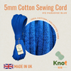5mm Paradise Blue Cotton Sewing Cord