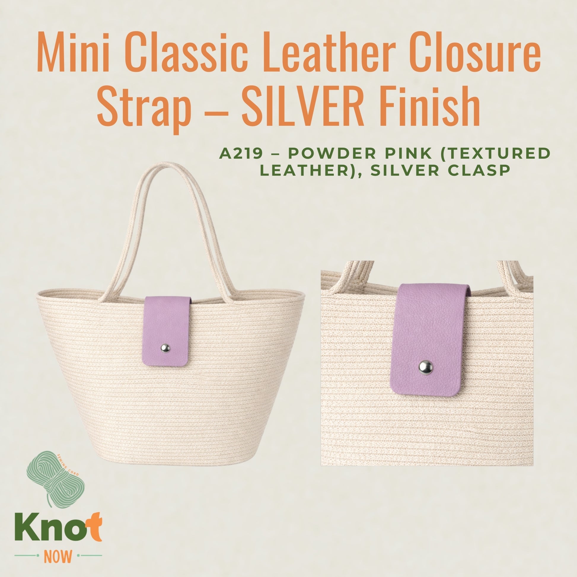 Mini Classic Leather Closure Strap – SILVER Finish