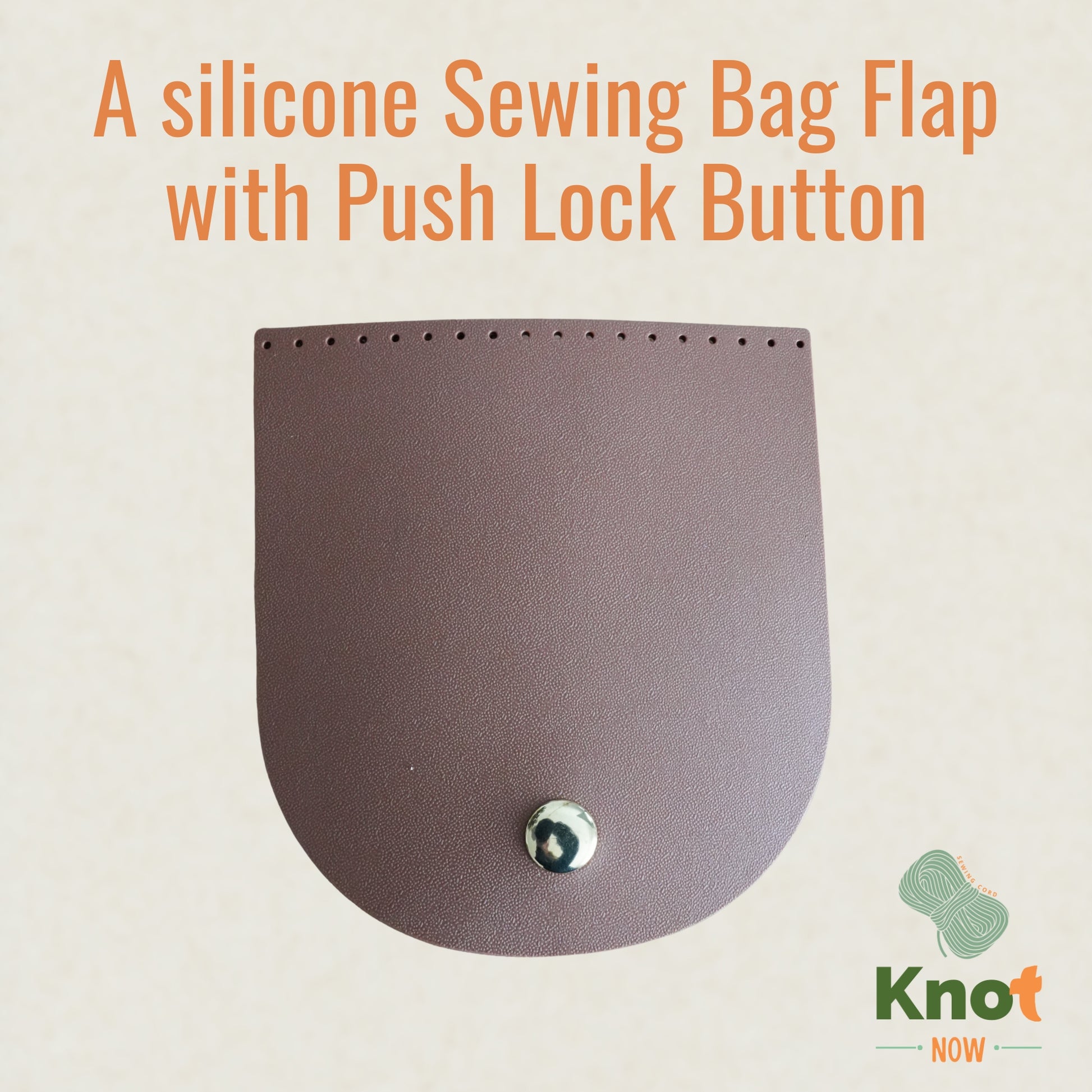 A silicone Sewing Bag Flap with Push Lock Button