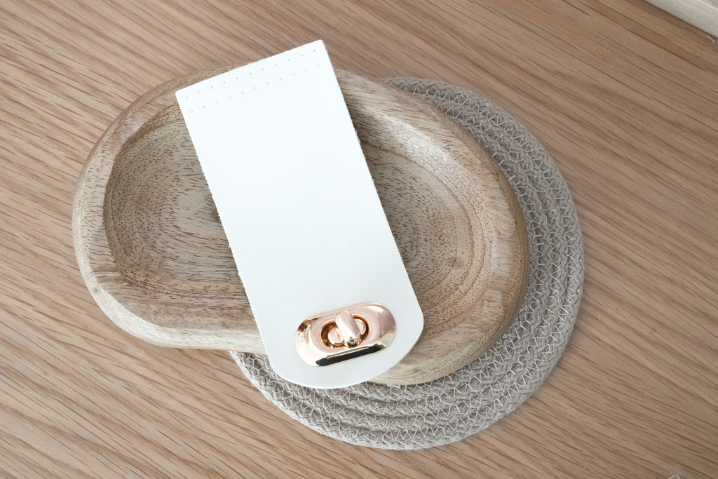 Small Faux Leather Bag Flap – Insert & Twist Lock Closure