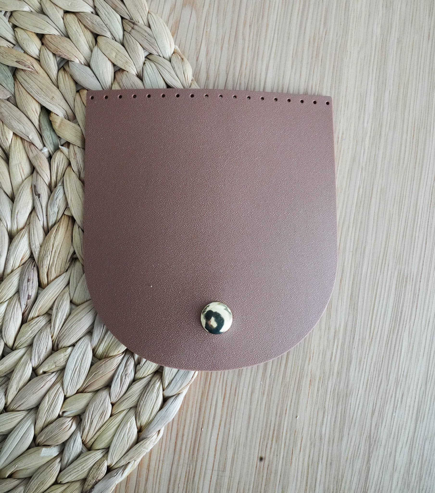 A silicone Sewing Bag Flap with Push Lock Button