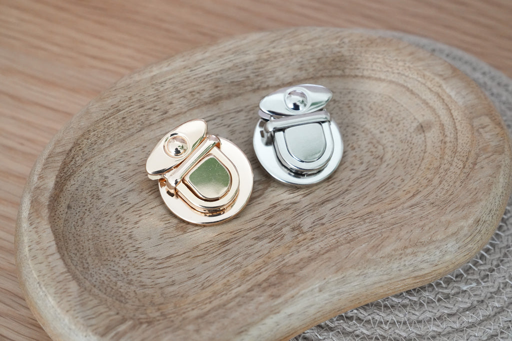 Metal LOCK Bag Closure – Buckle Catch Clasp | Silver & Gold