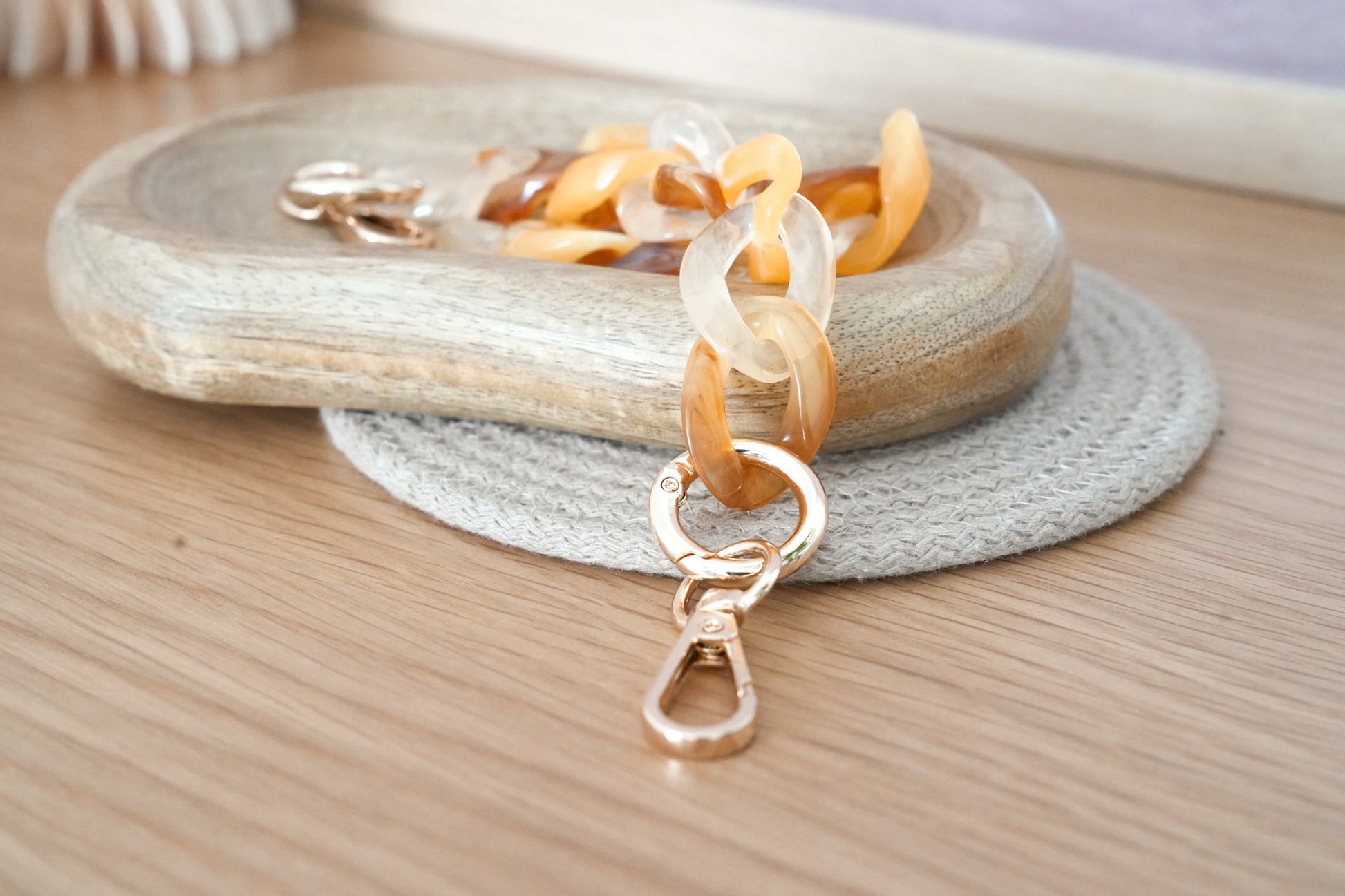 Decorative Bag Straps with Gold Clasps